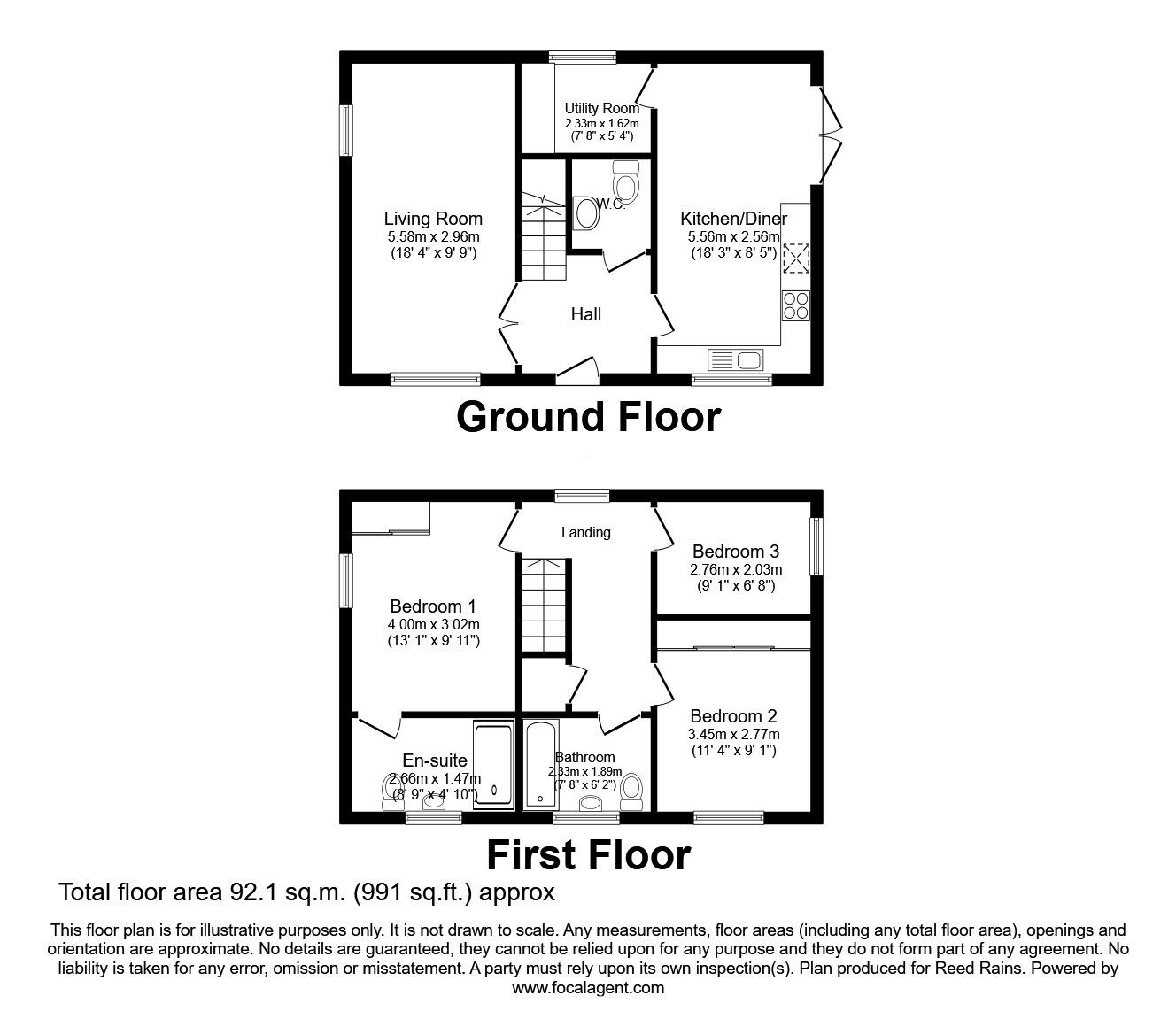 Floorplan of 3 bedroom Detached House for sale, Thornley Green, Lostock Gralam, Cheshire, CW9