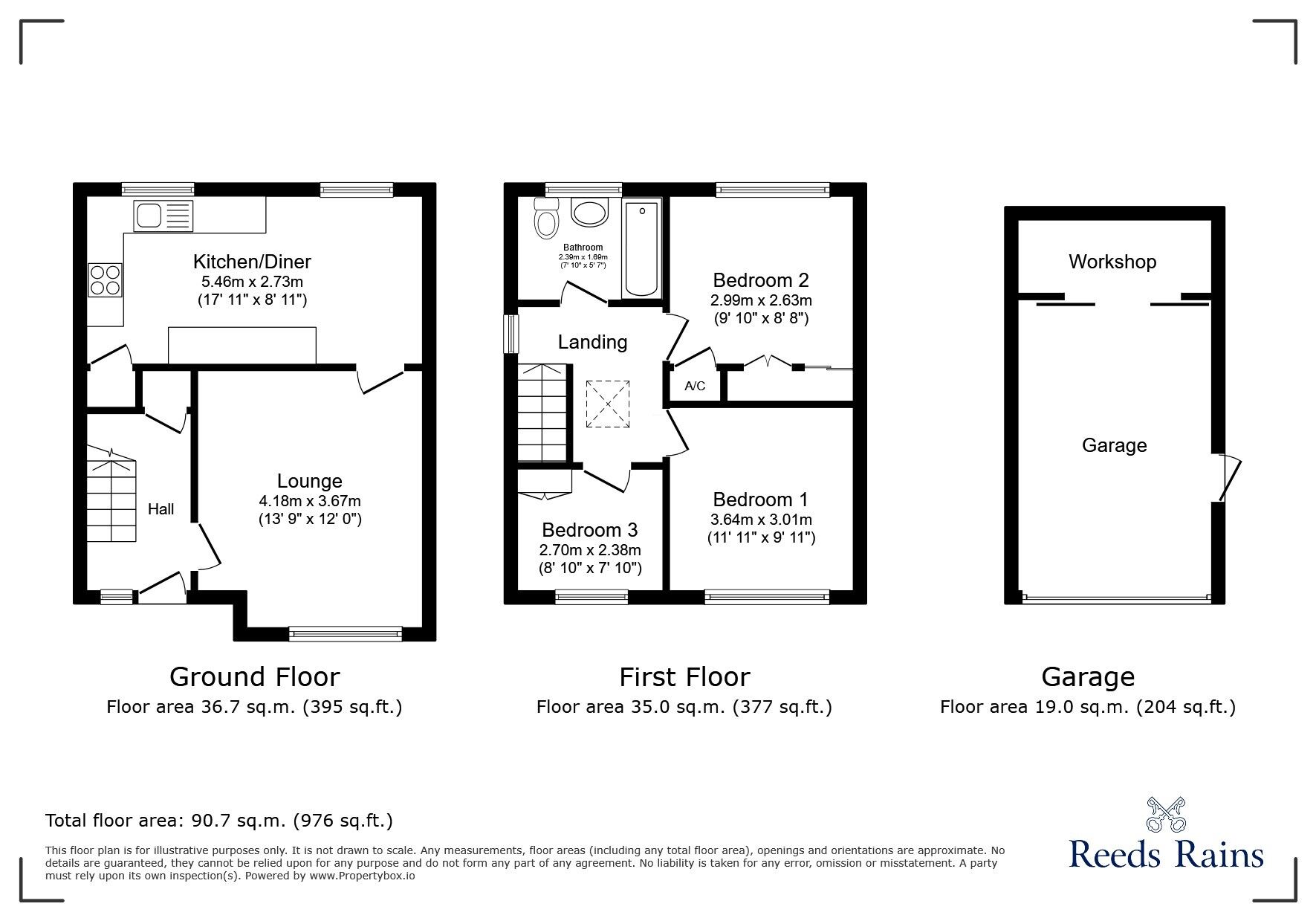 Floorplan of 3 bedroom Semi Detached House for sale, Meadow Lane, Moulton, Cheshire, CW9