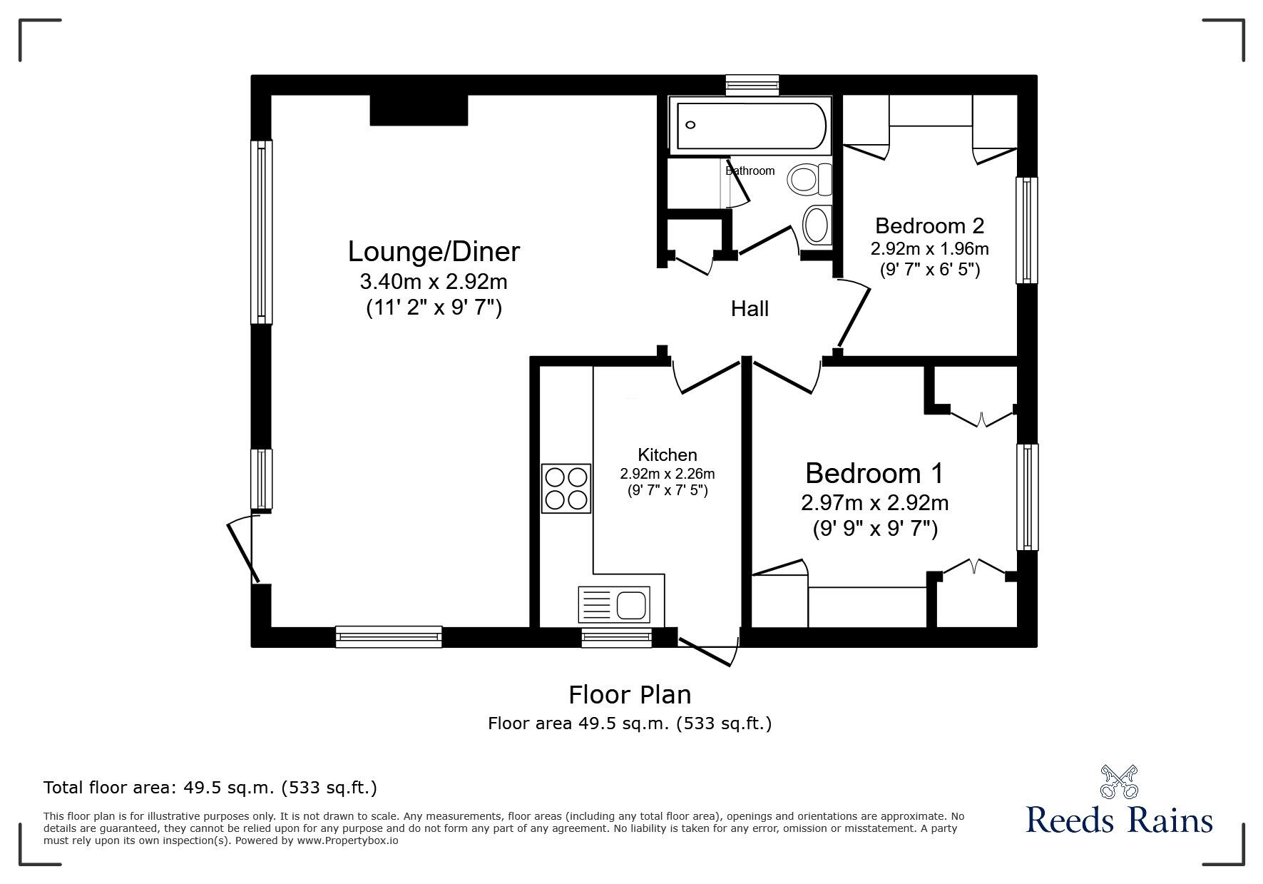 Floorplan of 2 bedroom Detached Property for sale, Crabtree Green Park, Hogshead Lane, Northwich, CW8