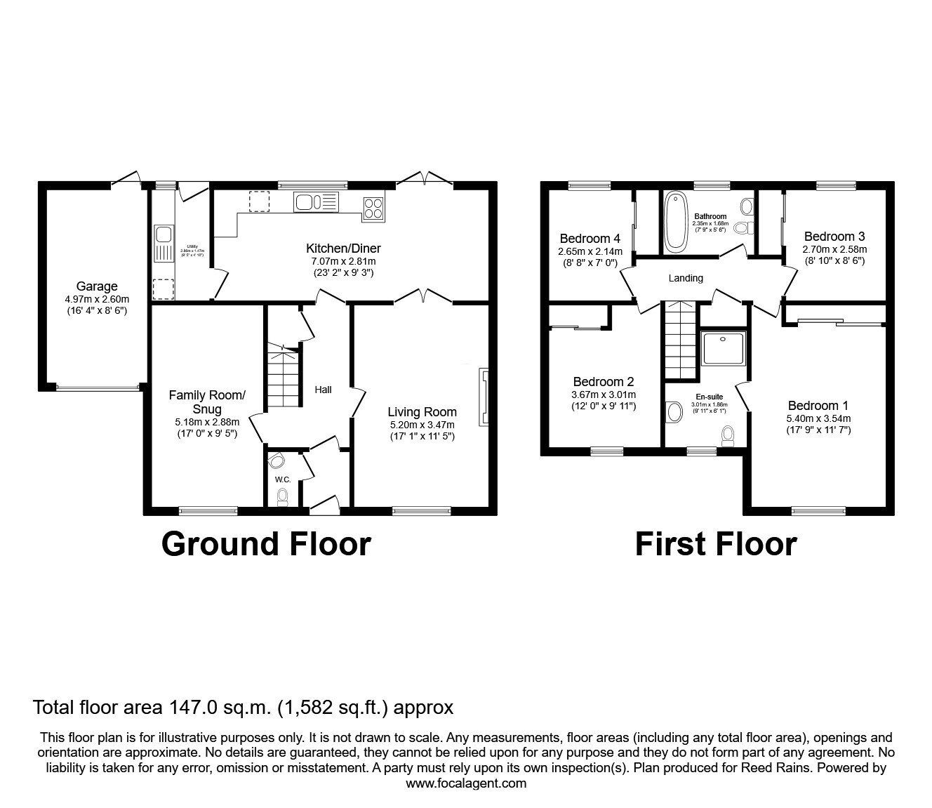 Floorplan of 4 bedroom Detached House for sale, Bollington Avenue, Cheshire, CW9