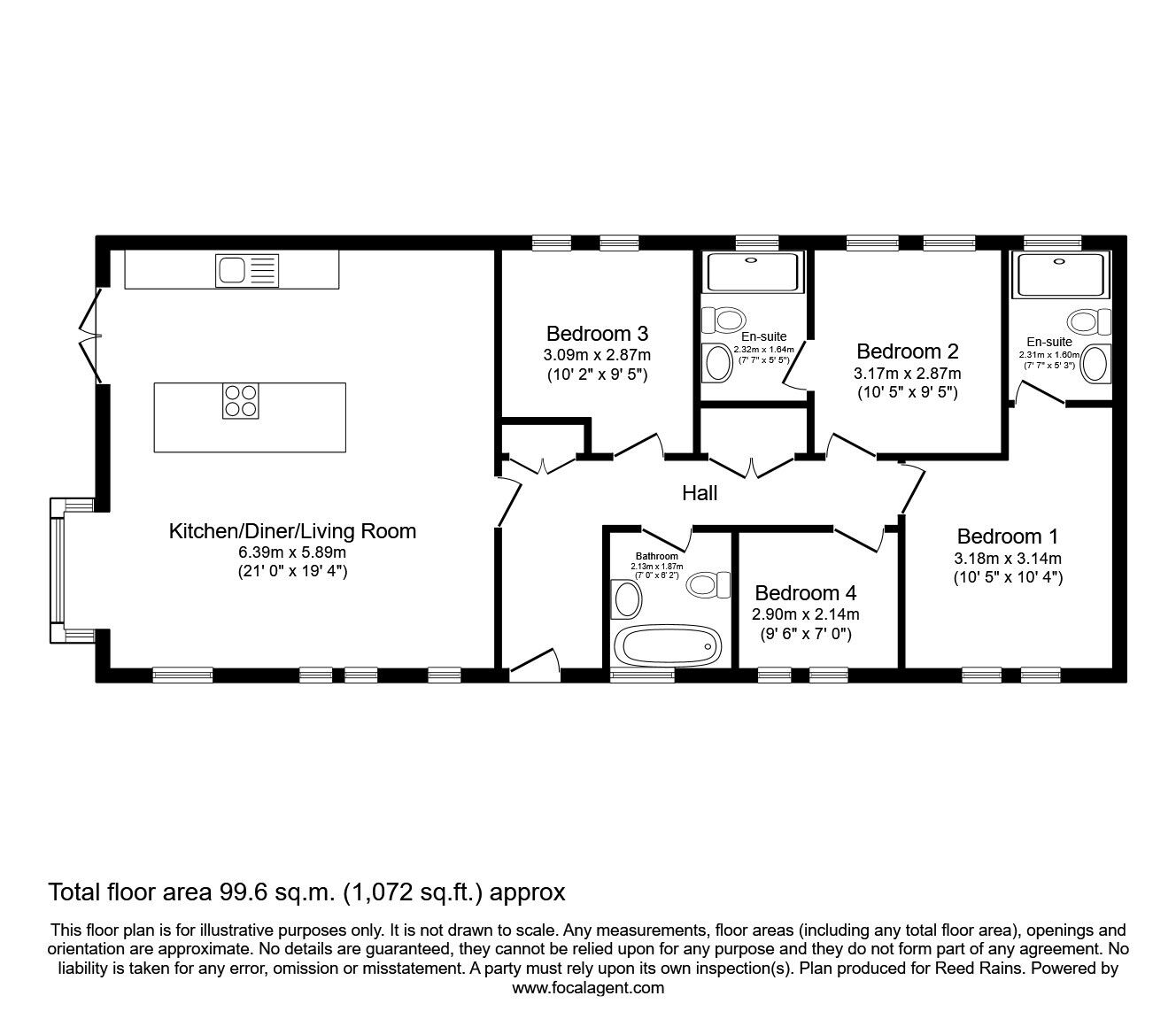 Floorplan of 4 bedroom Detached Property for sale, Chester Road, Oakmere, Cheshire, CW8