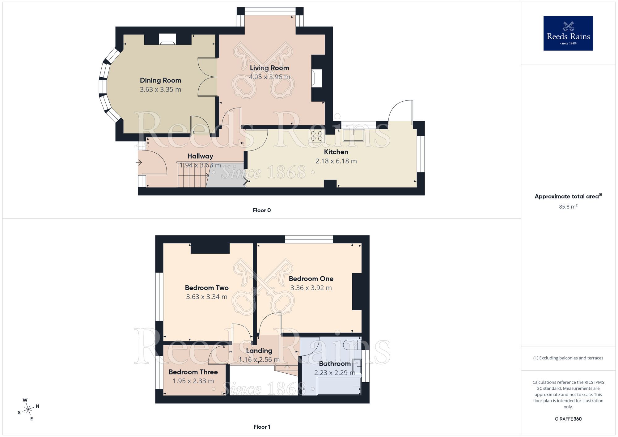 Floorplan of 3 bedroom Semi Detached House for sale, David Street, Northwich, Cheshire, CW8