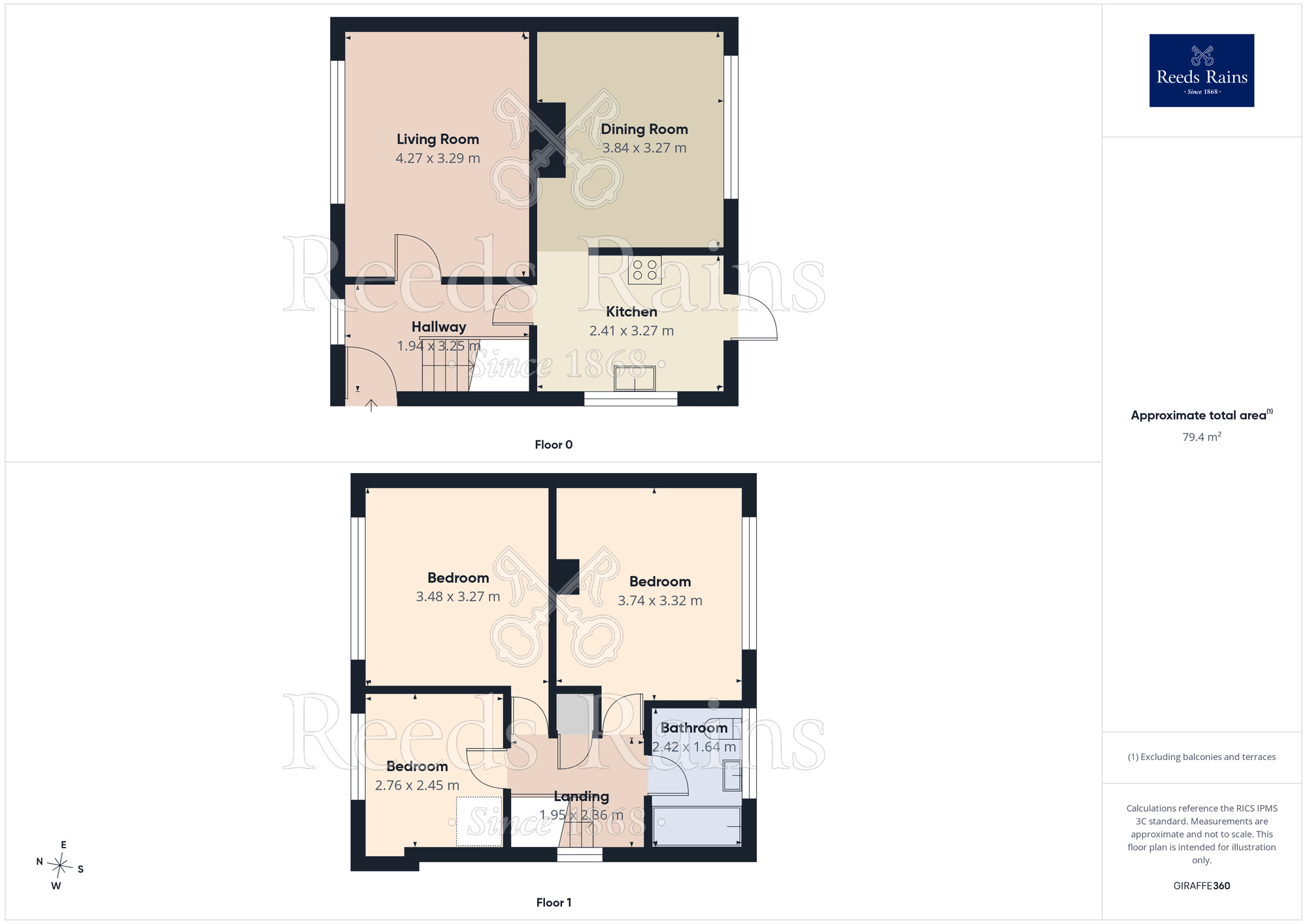 Floorplan of 3 bedroom Semi Detached House for sale, Queen Street, Northwich, Cheshire, CW9