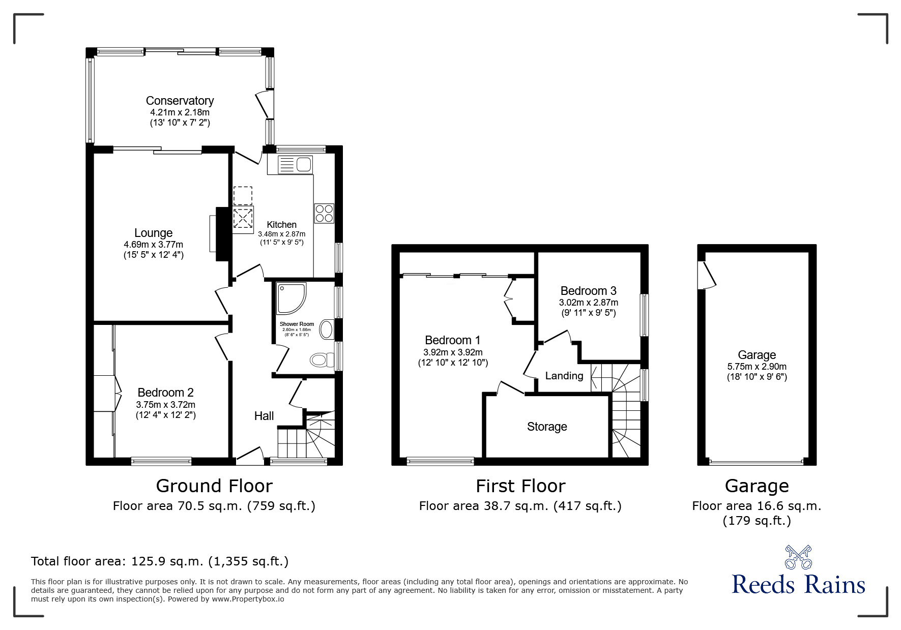 Floorplan of 3 bedroom Semi Detached Bungalow for sale, Siddington Avenue, Northwich, Cheshire, CW9