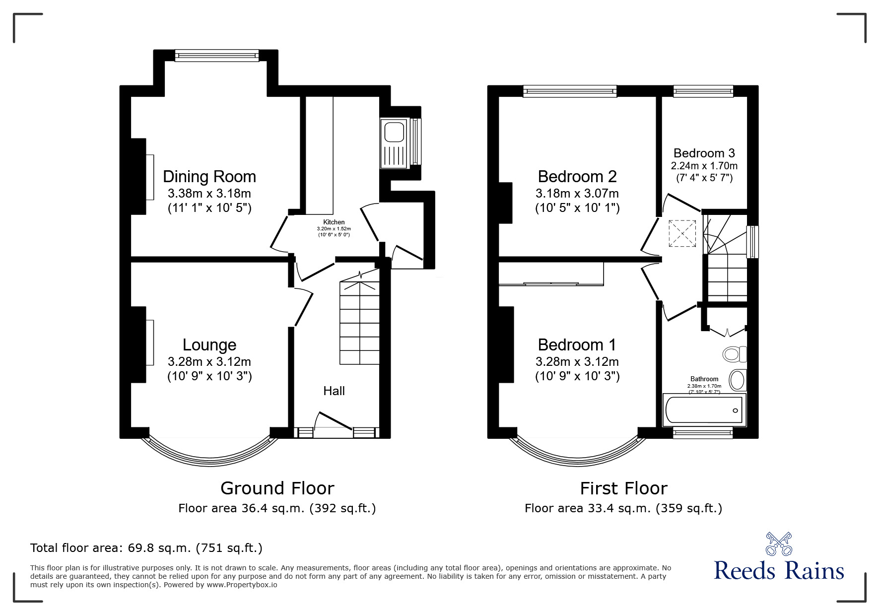 Floorplan of 3 bedroom Semi Detached House for sale, Agecroft Road, Northwich, Cheshire, CW9