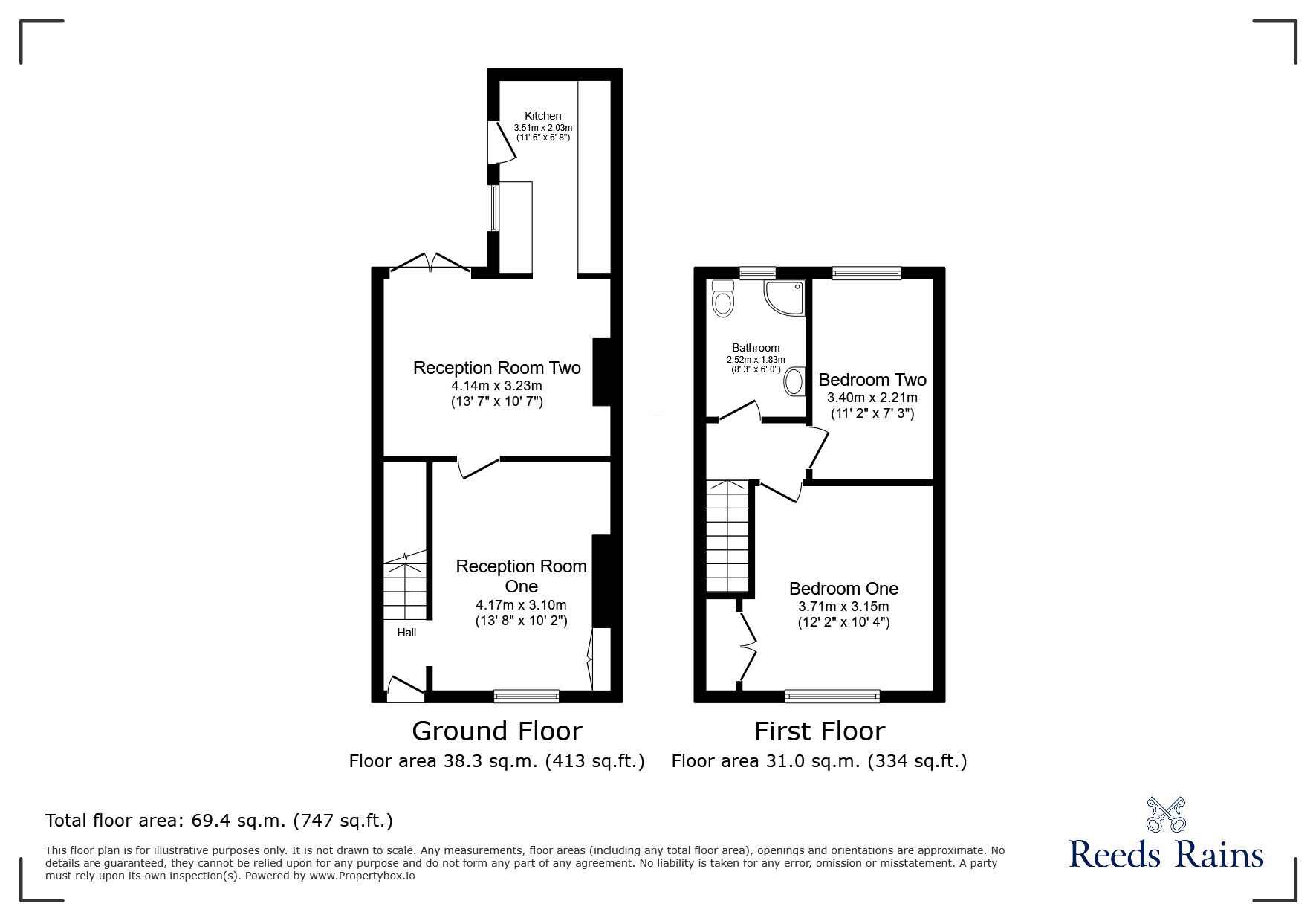 Floorplan of 2 bedroom Mid Terrace House to rent, Ash Street, Northwich, Cheshire, CW9