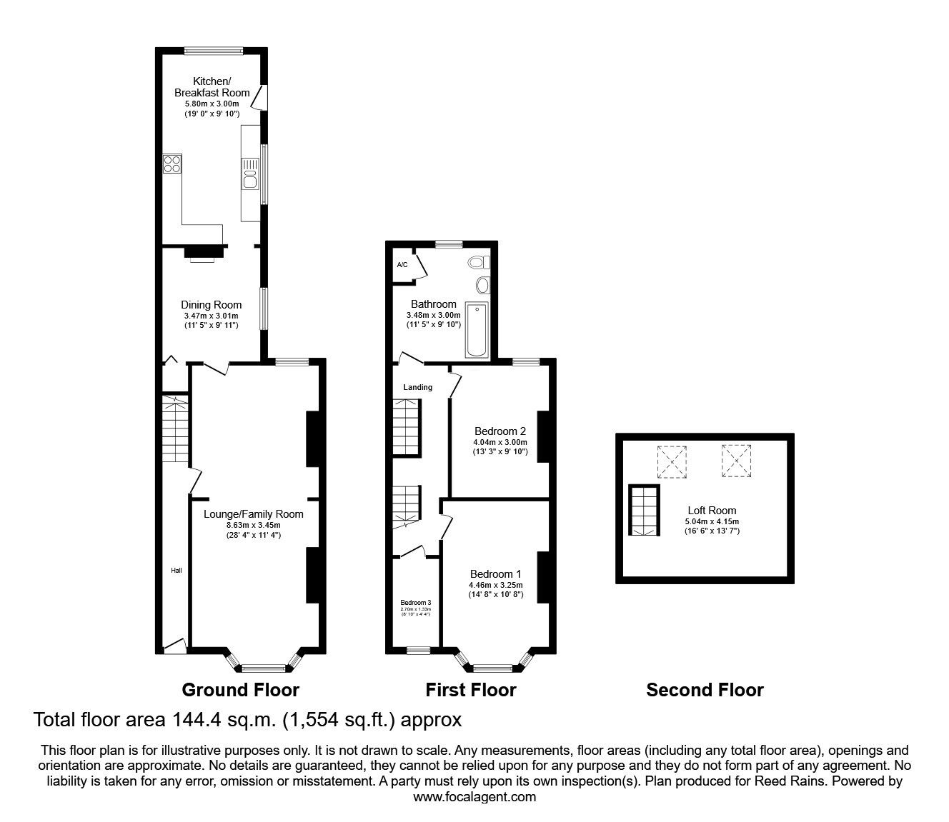 Floorplan of 3 bedroom Mid Terrace House for sale, Sydney Street, Northwich, Cheshire, CW8