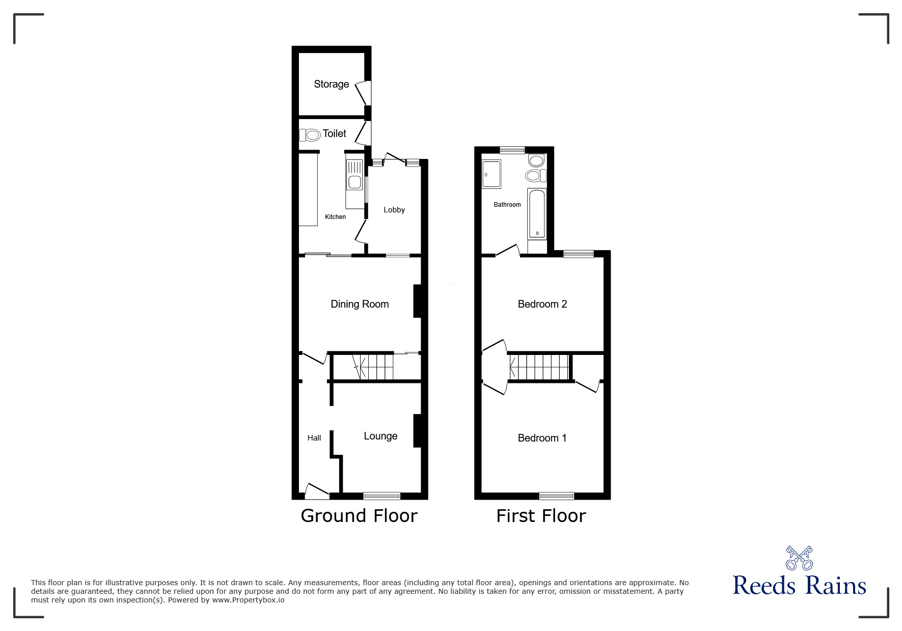Floorplan of 2 bedroom Mid Terrace House for sale, Verdin Street, Northwich, Cheshire, CW9