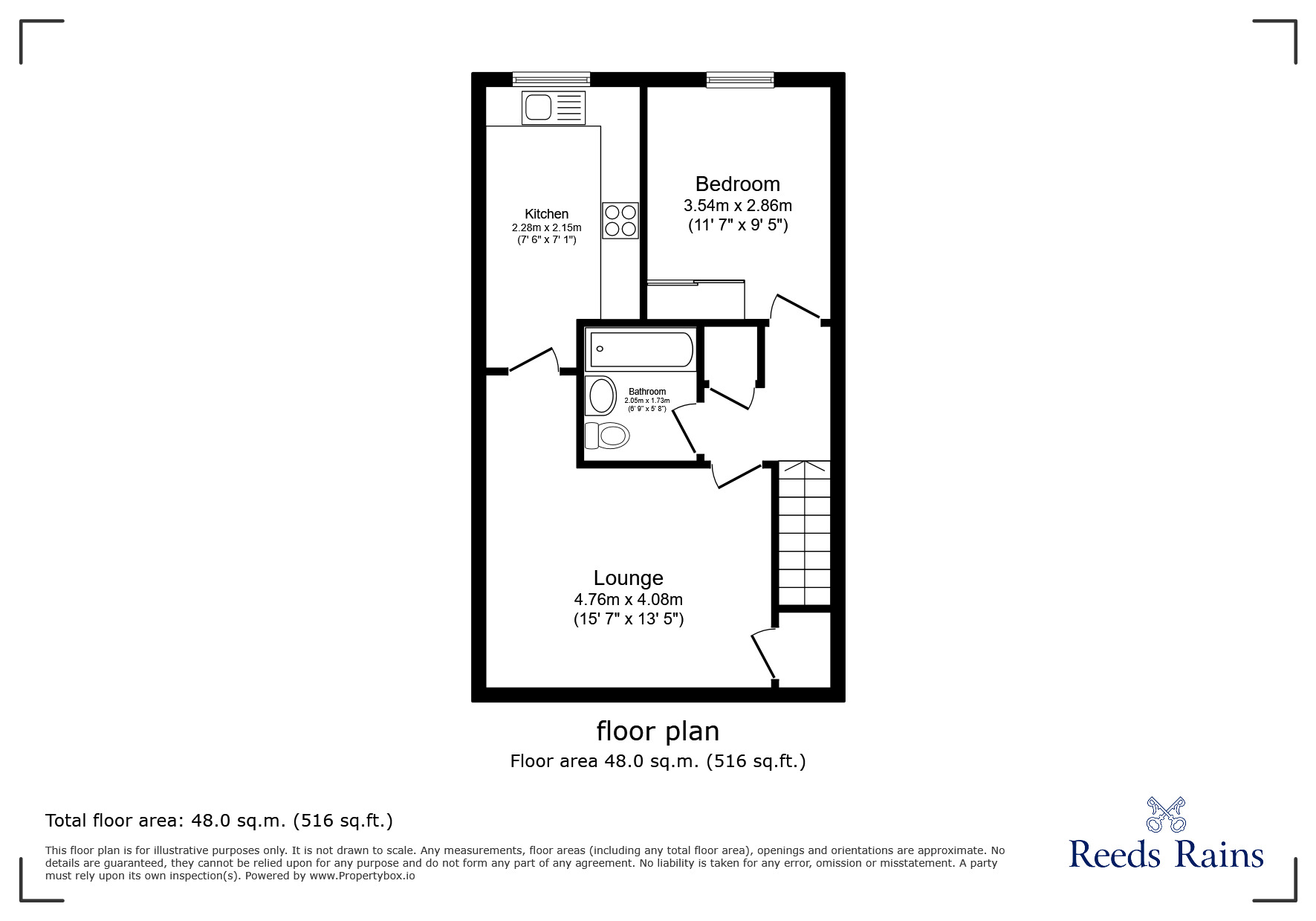 Floorplan of 1 bedroom  Flat to rent, Warmingham Lane, Middlewich, Cheshire, CW10