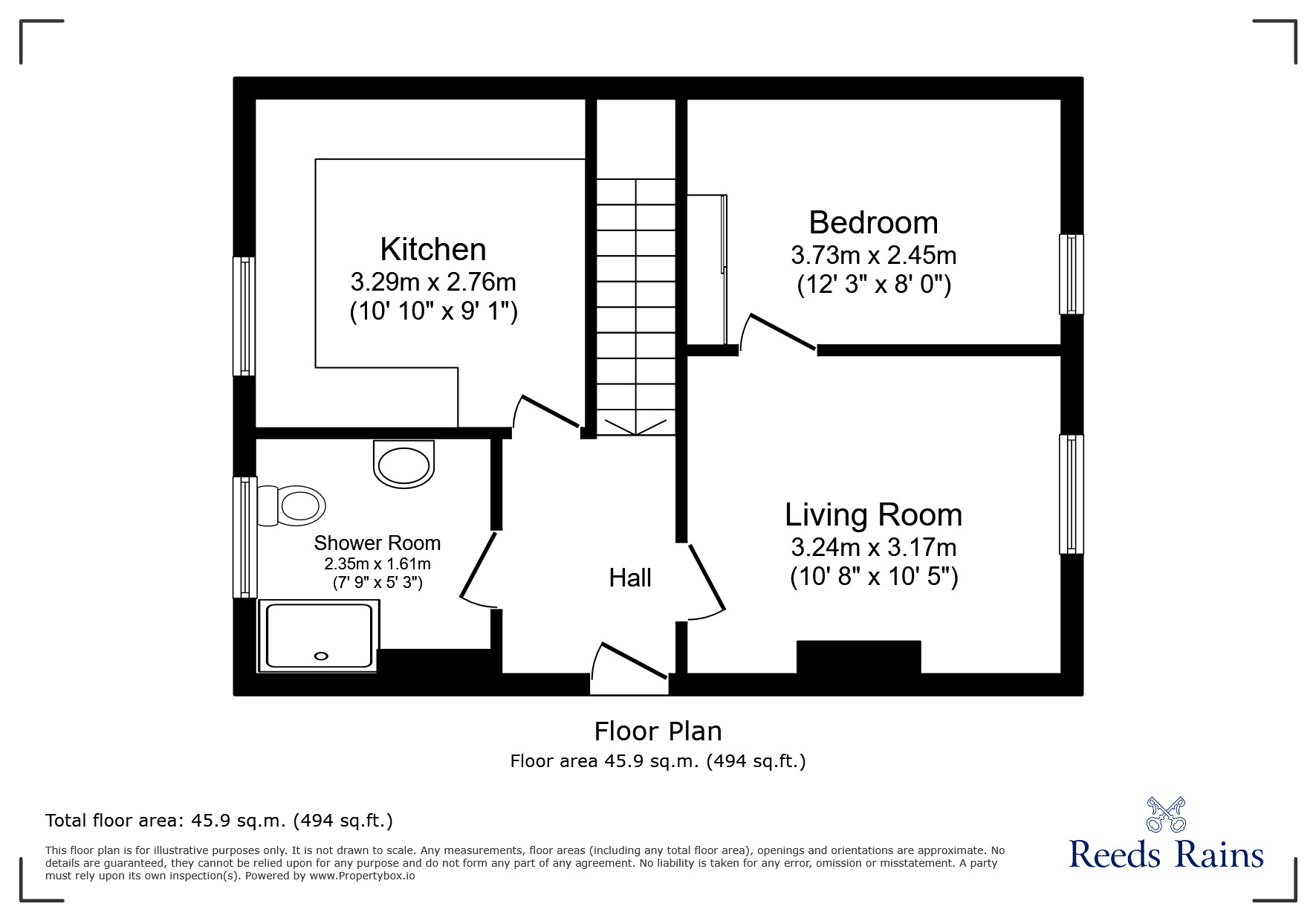 Floorplan of 1 bedroom  Flat to rent, Church Road, Northwich, Cheshire, CW9