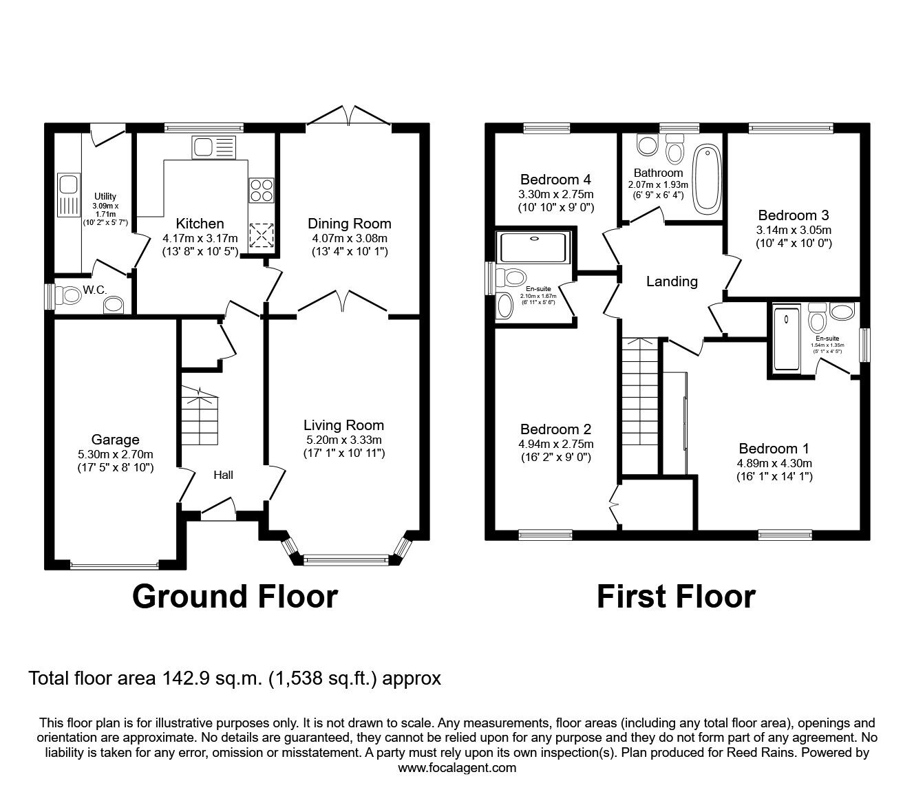 Floorplan of 4 bedroom Detached House for sale, Holcroft Drive, Cuddington, Cheshire, CW8