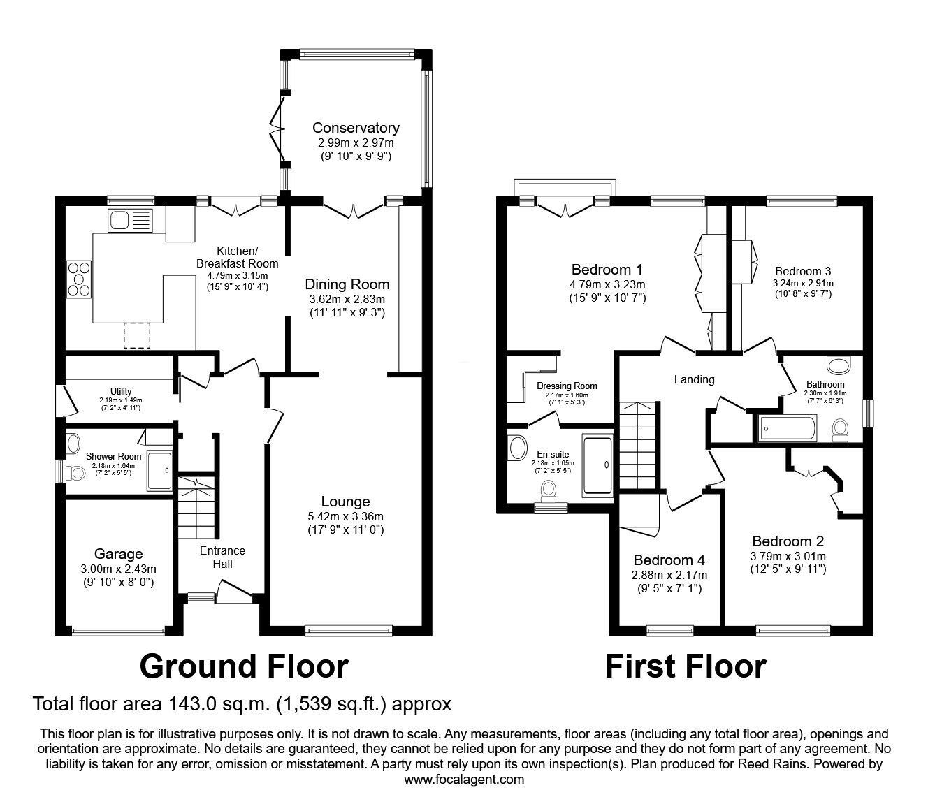 Floorplan of 4 bedroom Detached House for sale, Kingsley Drive, Northwich, Cheshire, CW9