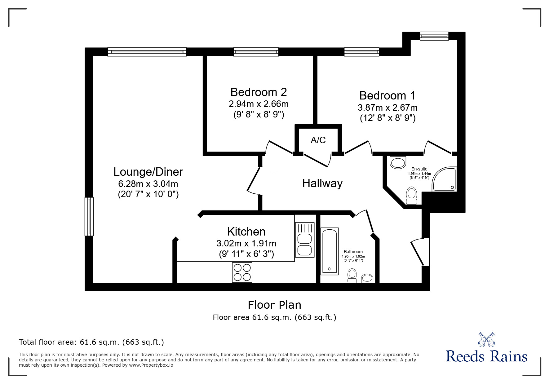 Floorplan of 2 bedroom  Flat for sale, Drillfield Road, Northwich, Cheshire, CW9