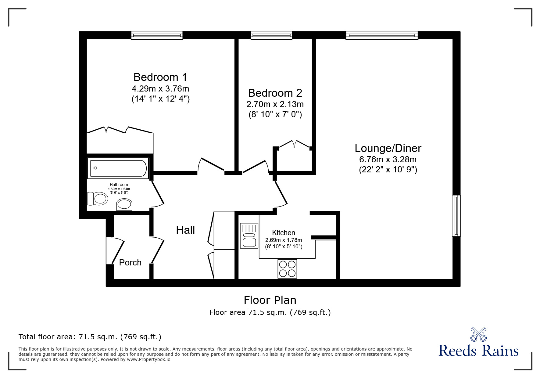Floorplan of 2 bedroom  Flat for sale, Wrenbury Drive, Northwich, Cheshire, CW9