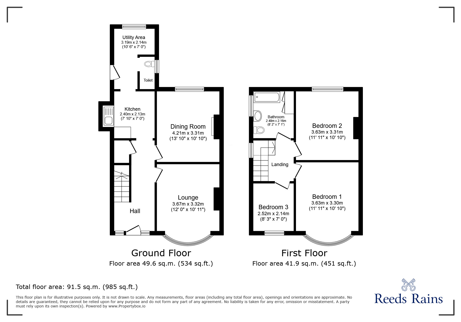 Floorplan of 3 bedroom Semi Detached House for sale, Parker Avenue, Hartford, Cheshire, CW8