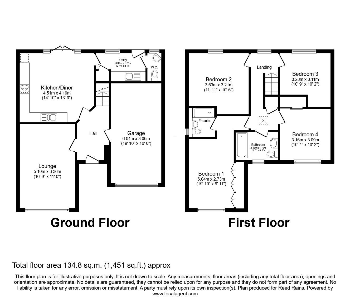 Floorplan of 4 bedroom Detached House for sale, Charnley Drive, Hartford, Cheshire, CW8