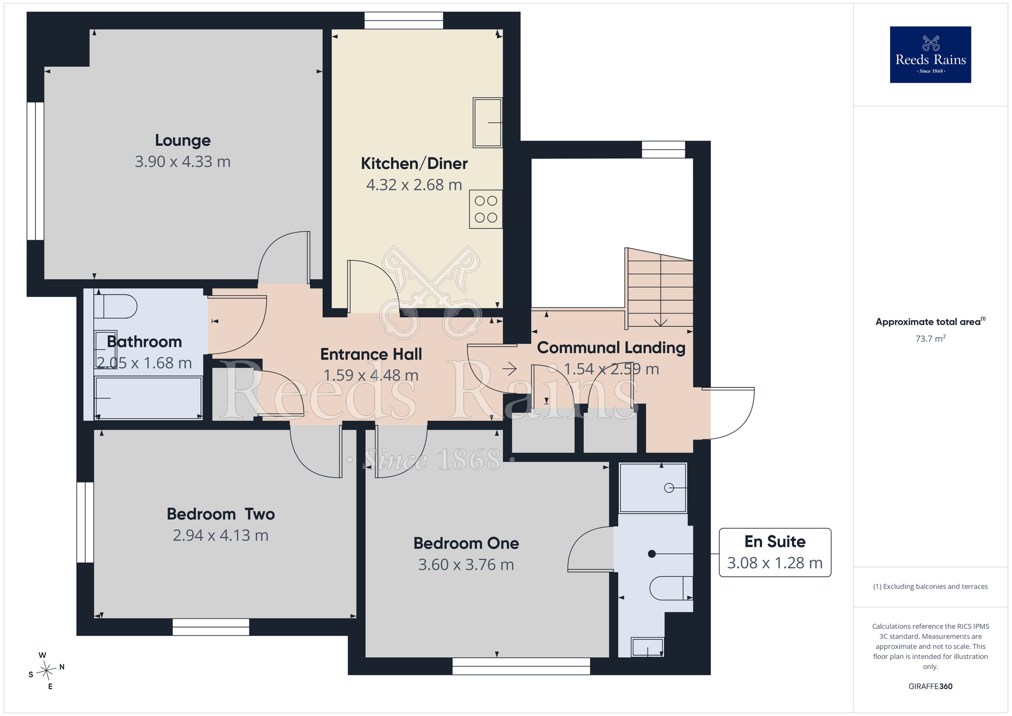 Floorplan of 2 bedroom Flat for sale, Anderton Grange, Hollands Road, Cheshire, CW9