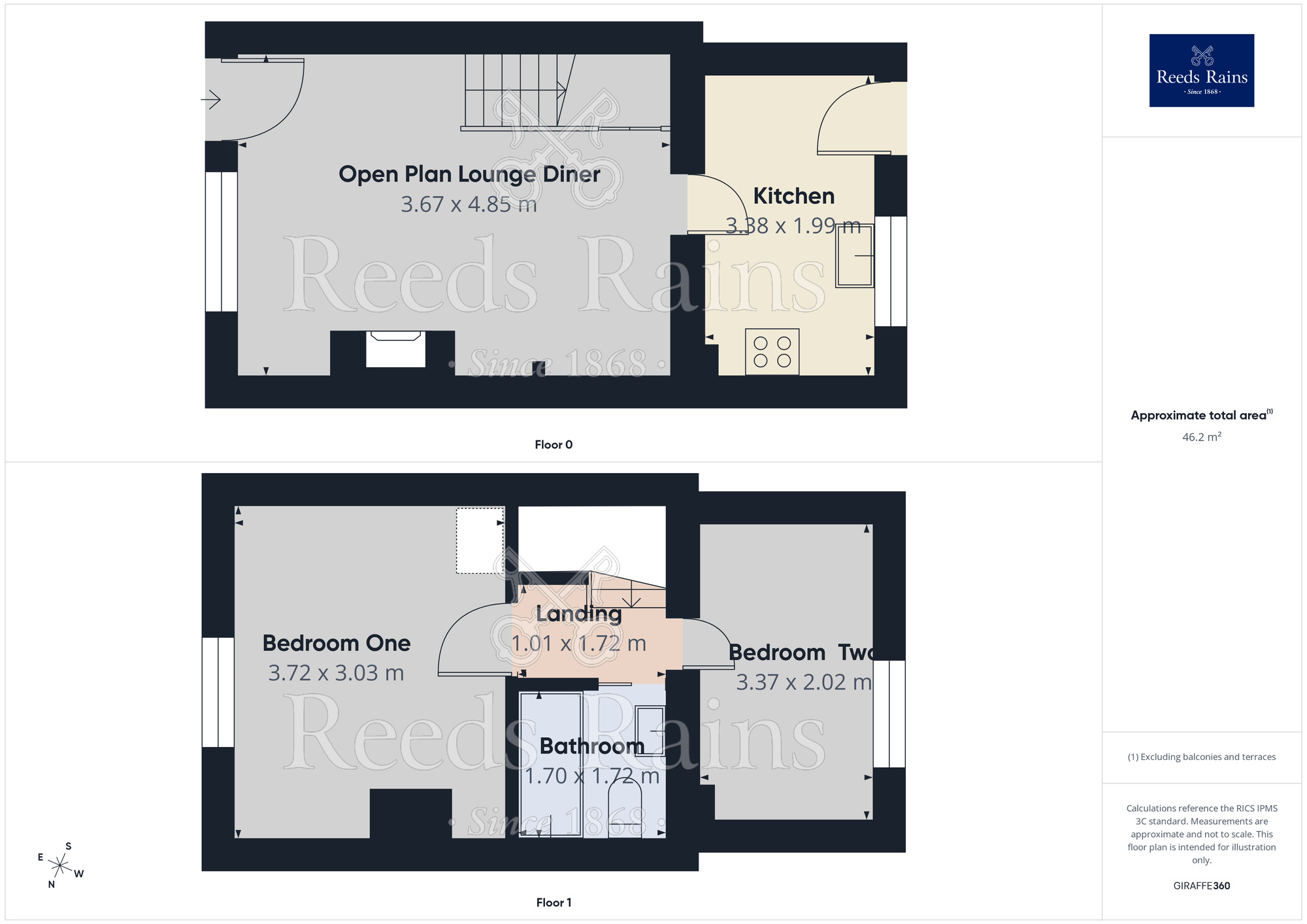 Floorplan of 2 bedroom Mid Terrace Property for sale, Runcorn Road, Barnton, Cheshire, CW8