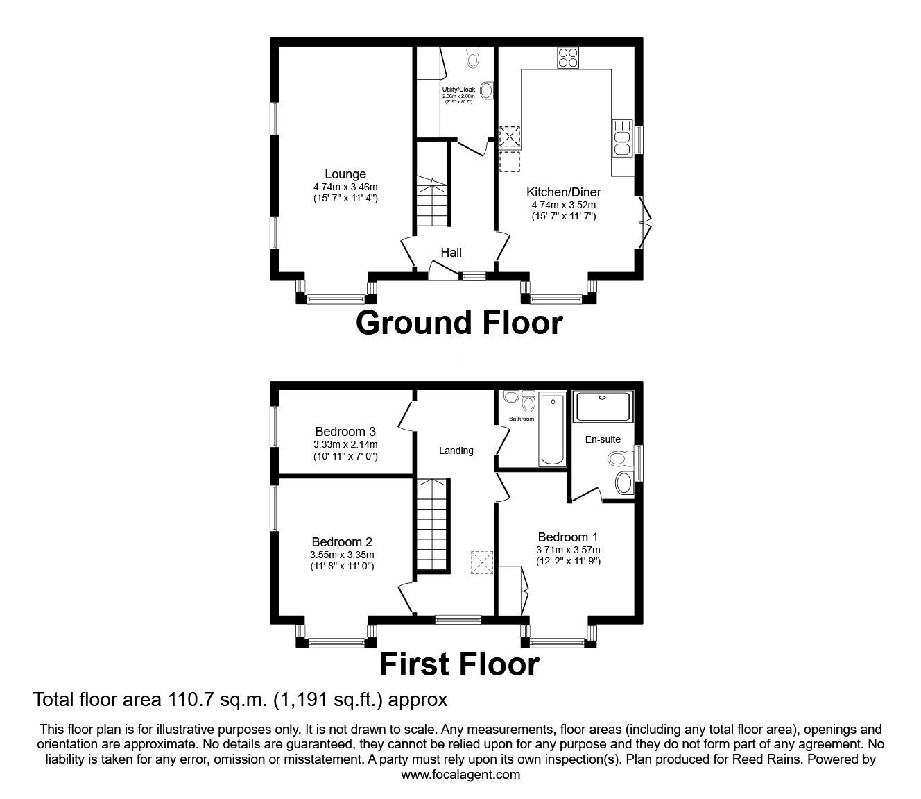 Floorplan of 3 bedroom Detached House for sale, Holcroft Drive, Cuddington, Cheshire,, CW8