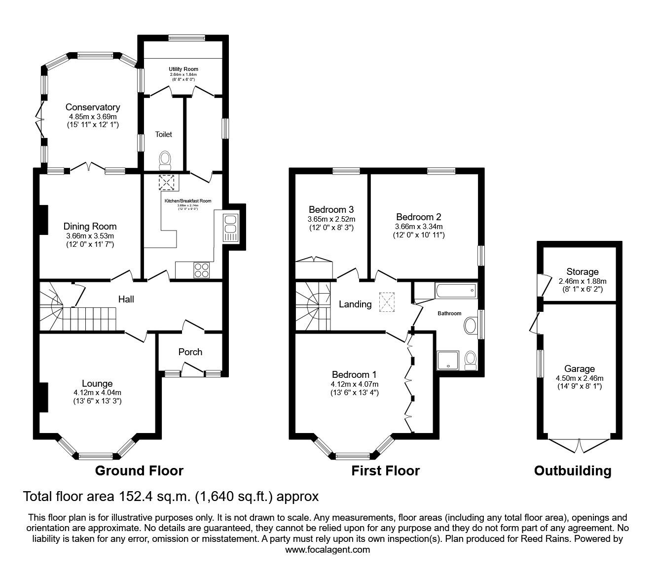 Floorplan of 3 bedroom Detached House for sale, School Lane, Hartford, Cheshire, CW8