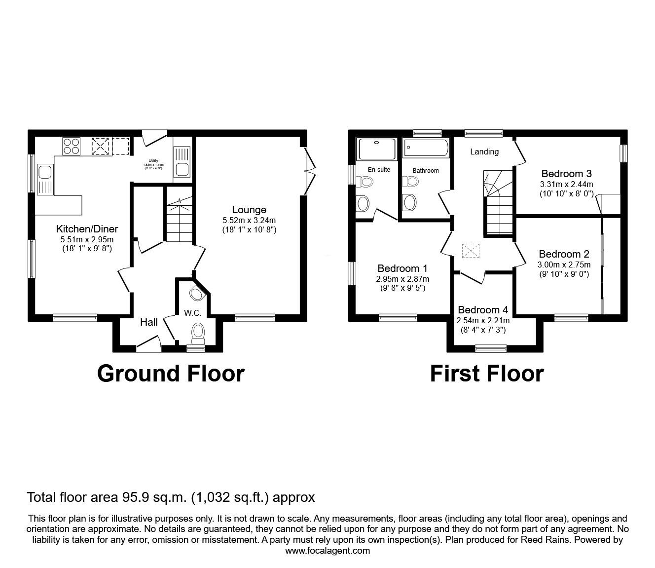 Floorplan of 4 bedroom Detached House for sale, Parry Avenue, Northwich, Cheshire, CW8