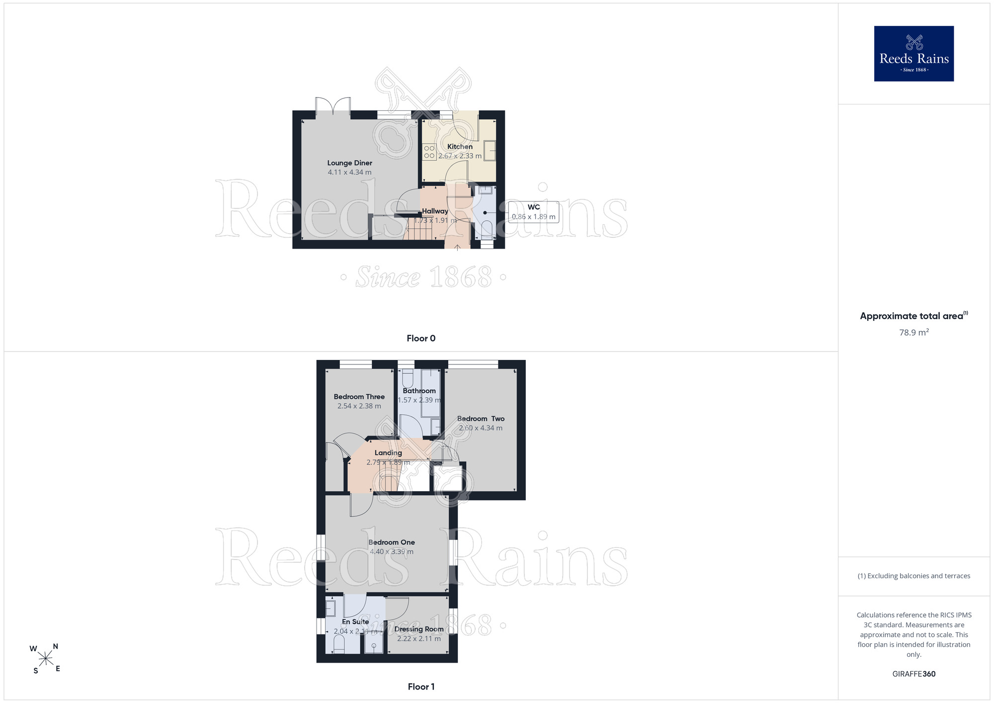 Floorplan of 3 bedroom Semi Detached House for sale, Western Way, Northwich, Cheshire, CW8