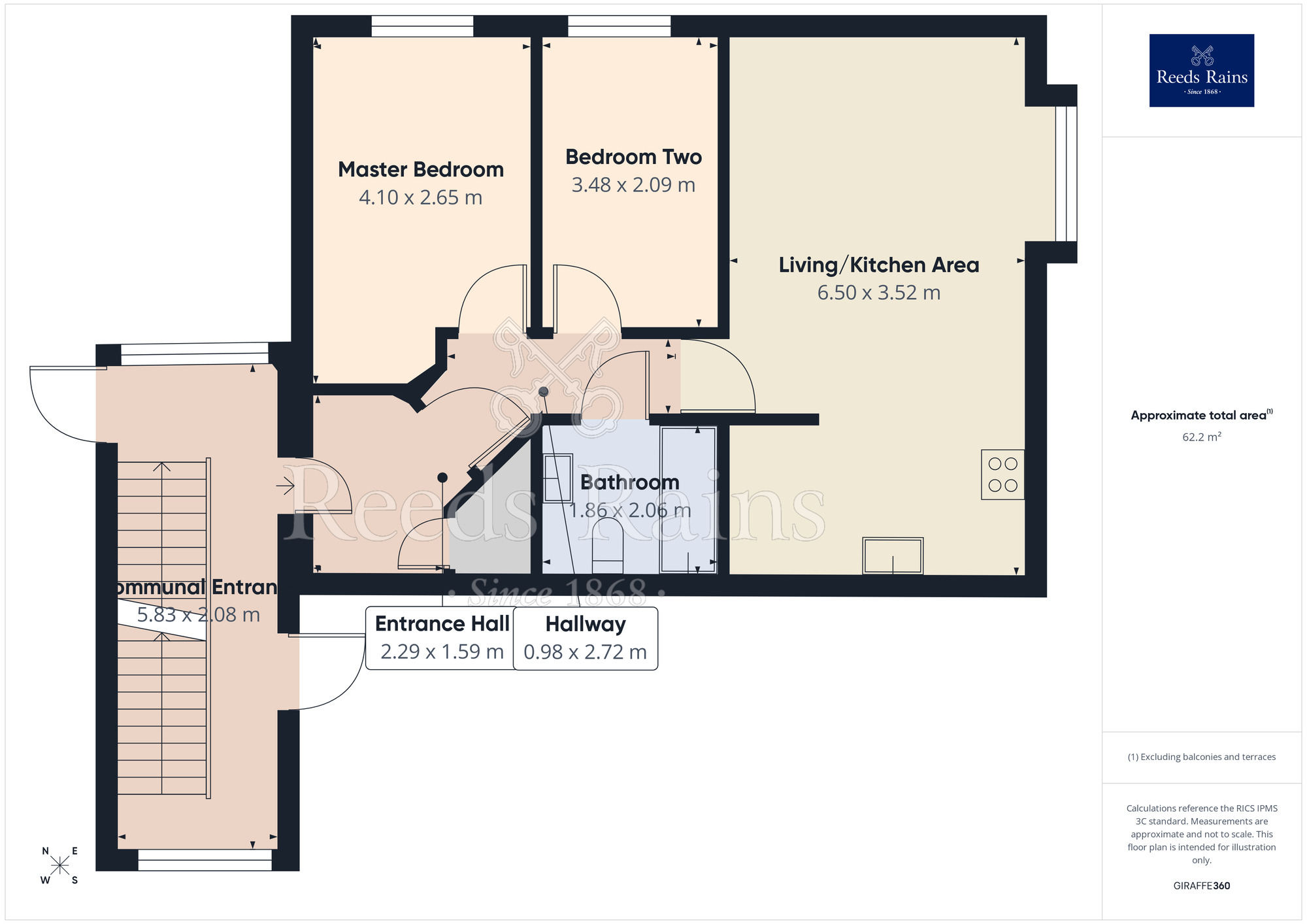 Floorplan of 2 bedroom Flat for sale, Harthill Close, Northwich, Cheshire, CW9