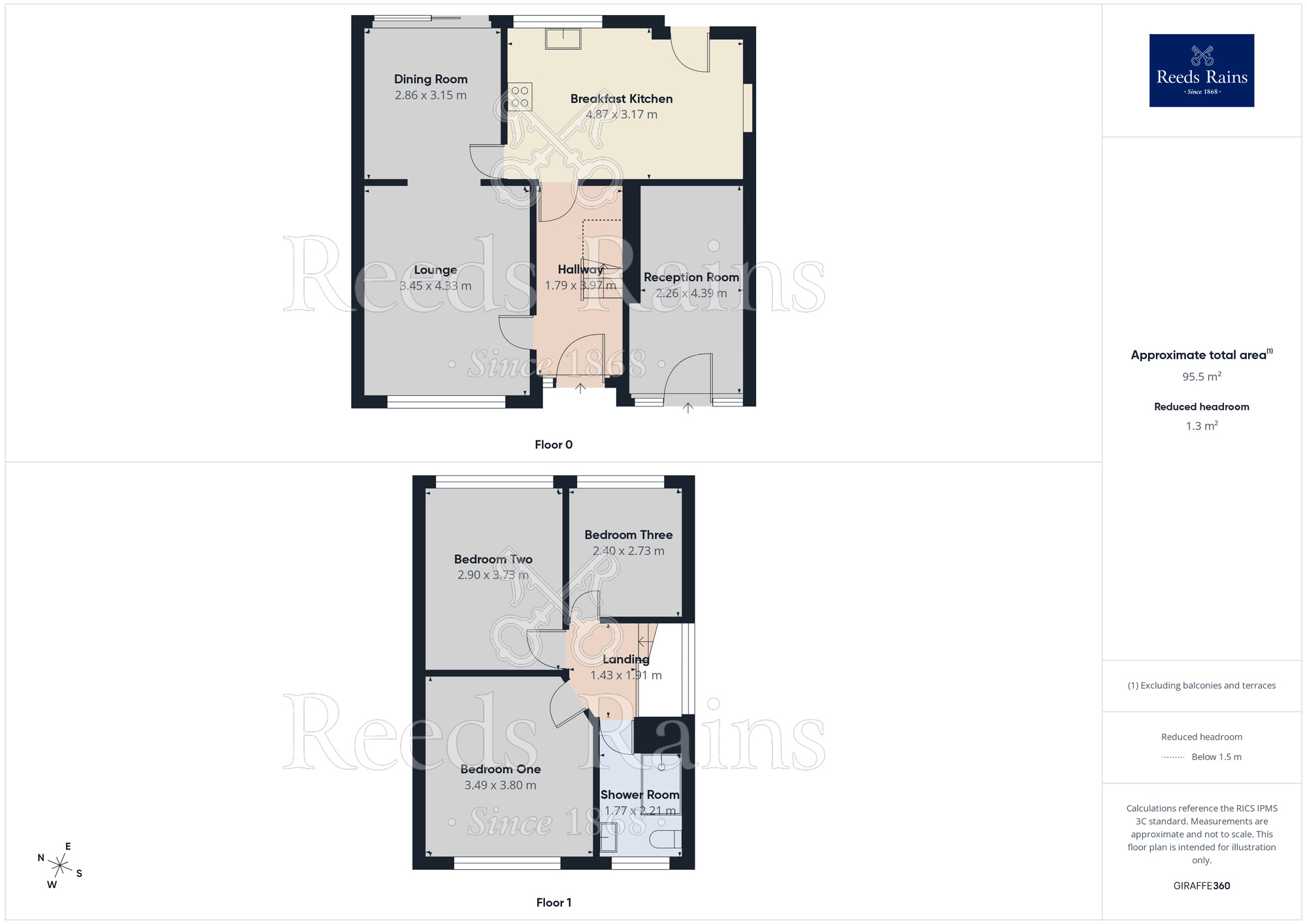 Floorplan of 3 bedroom Link Detached House for sale, Greenside Drive, Lostock Green, Cheshire, CW9