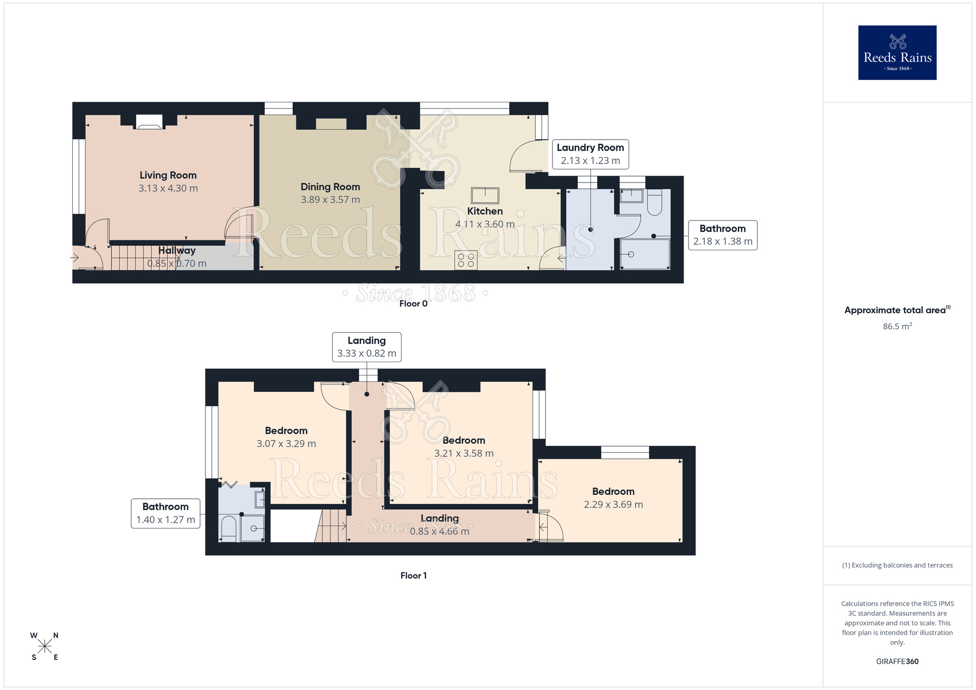 Floorplan of 3 bedroom Semi Detached Property for sale, Cross Street, Marston, Cheshire, CW9