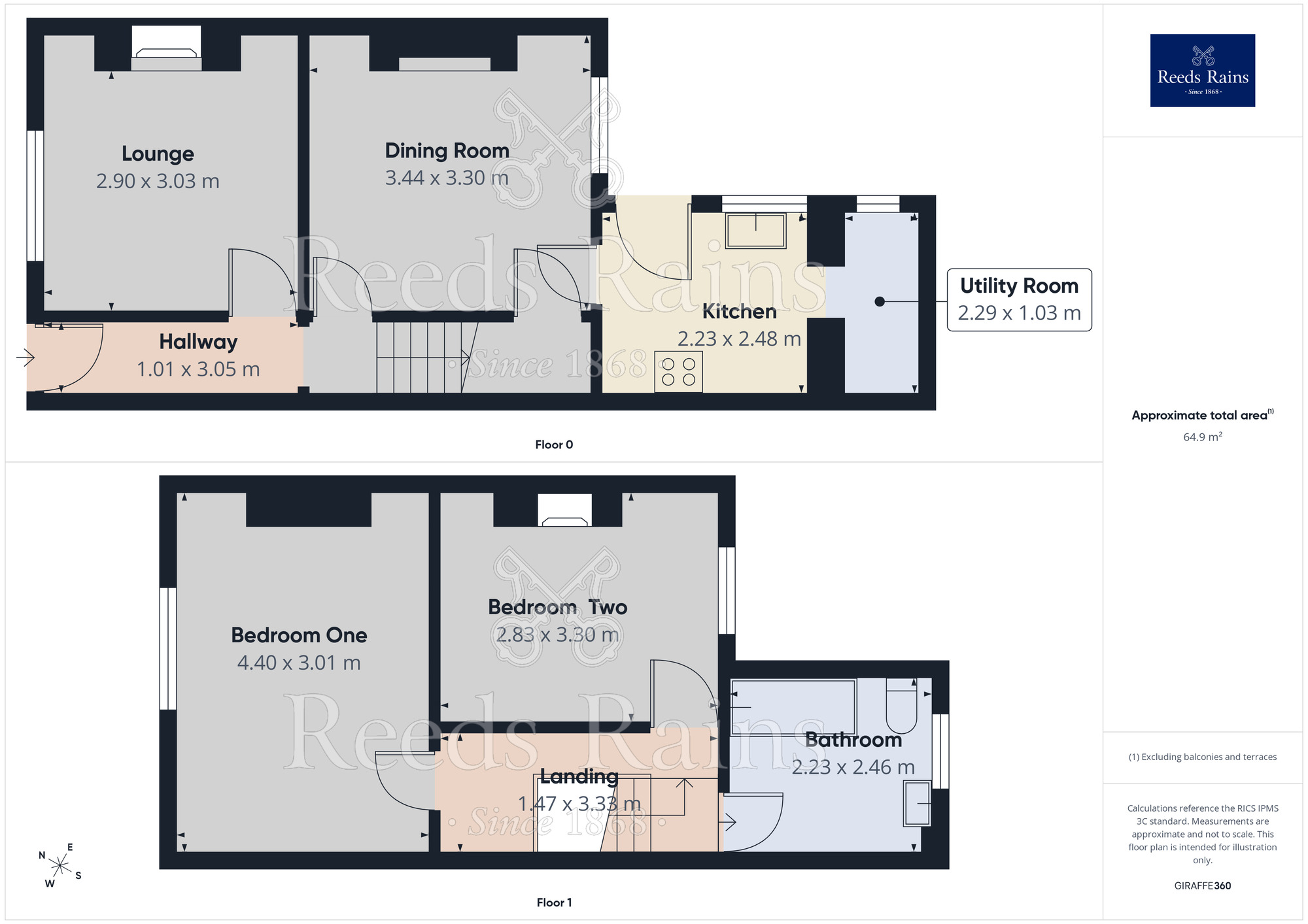 Floorplan of 2 bedroom Mid Terrace House for sale, Wallace Street, Castle, Cheshire, CW8