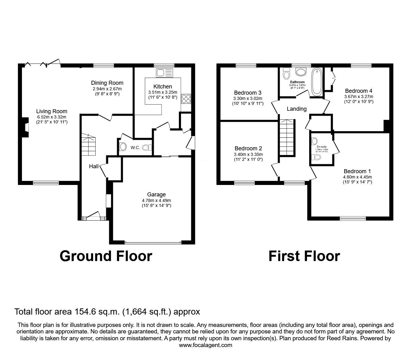 Floorplan of 4 bedroom Detached House for sale, Senna Lane, Comberbach, Cheshire, CW9