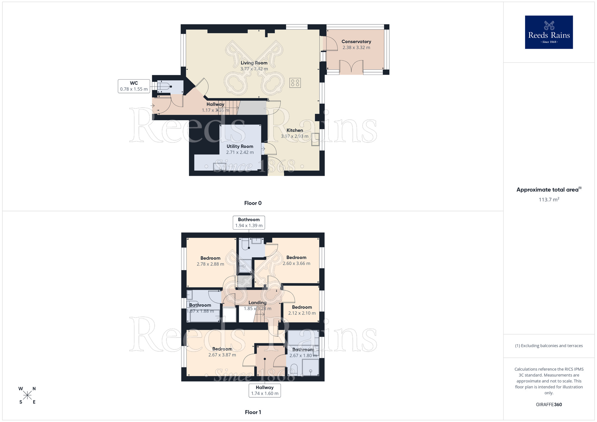 Floorplan of 4 bedroom Detached House for sale, Oak Meadow, Weaverham, Cheshire, CW8