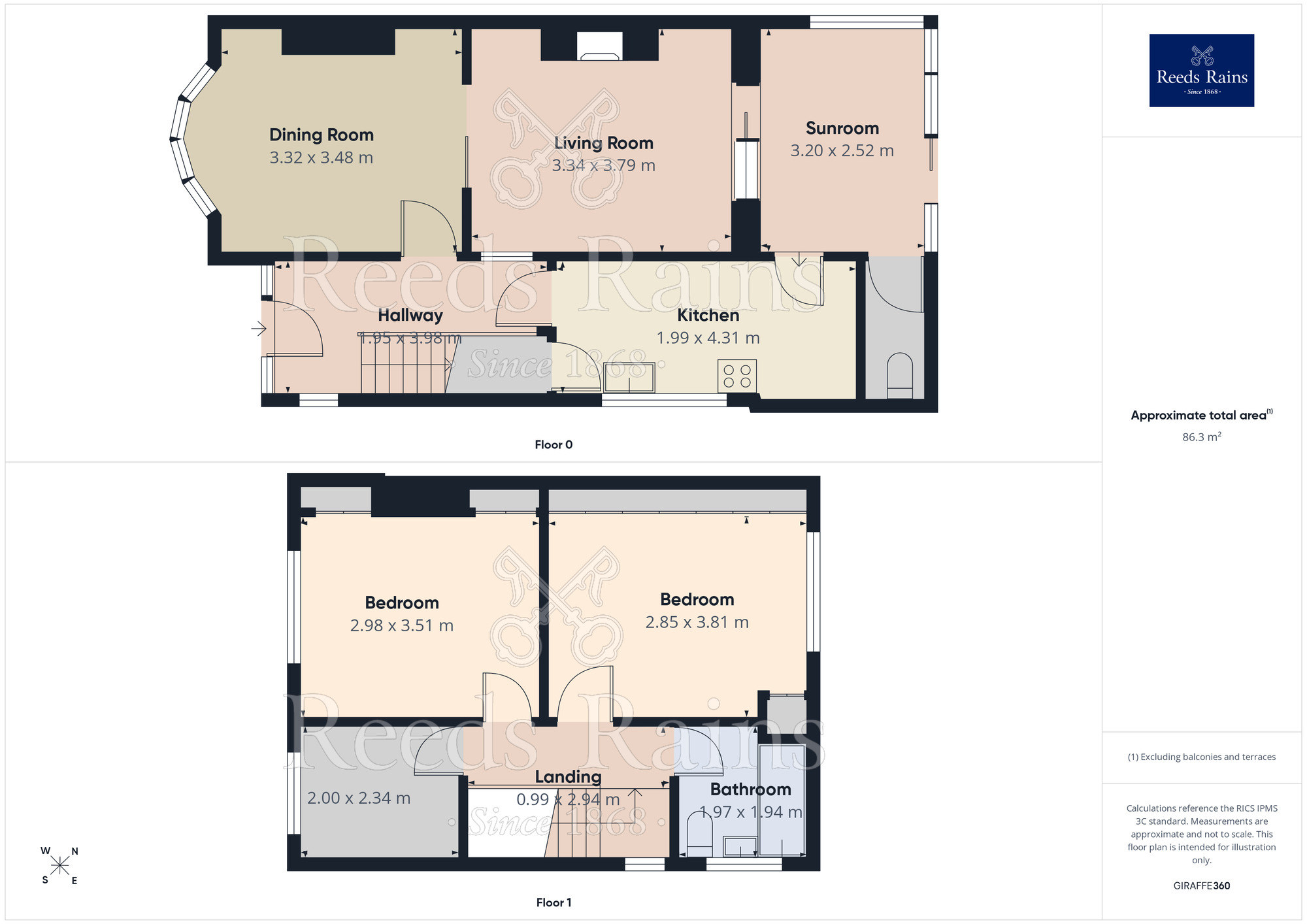 Floorplan of 3 bedroom Semi Detached House for sale, Gadbrook Road, Rudheath, Cheshire, CW9