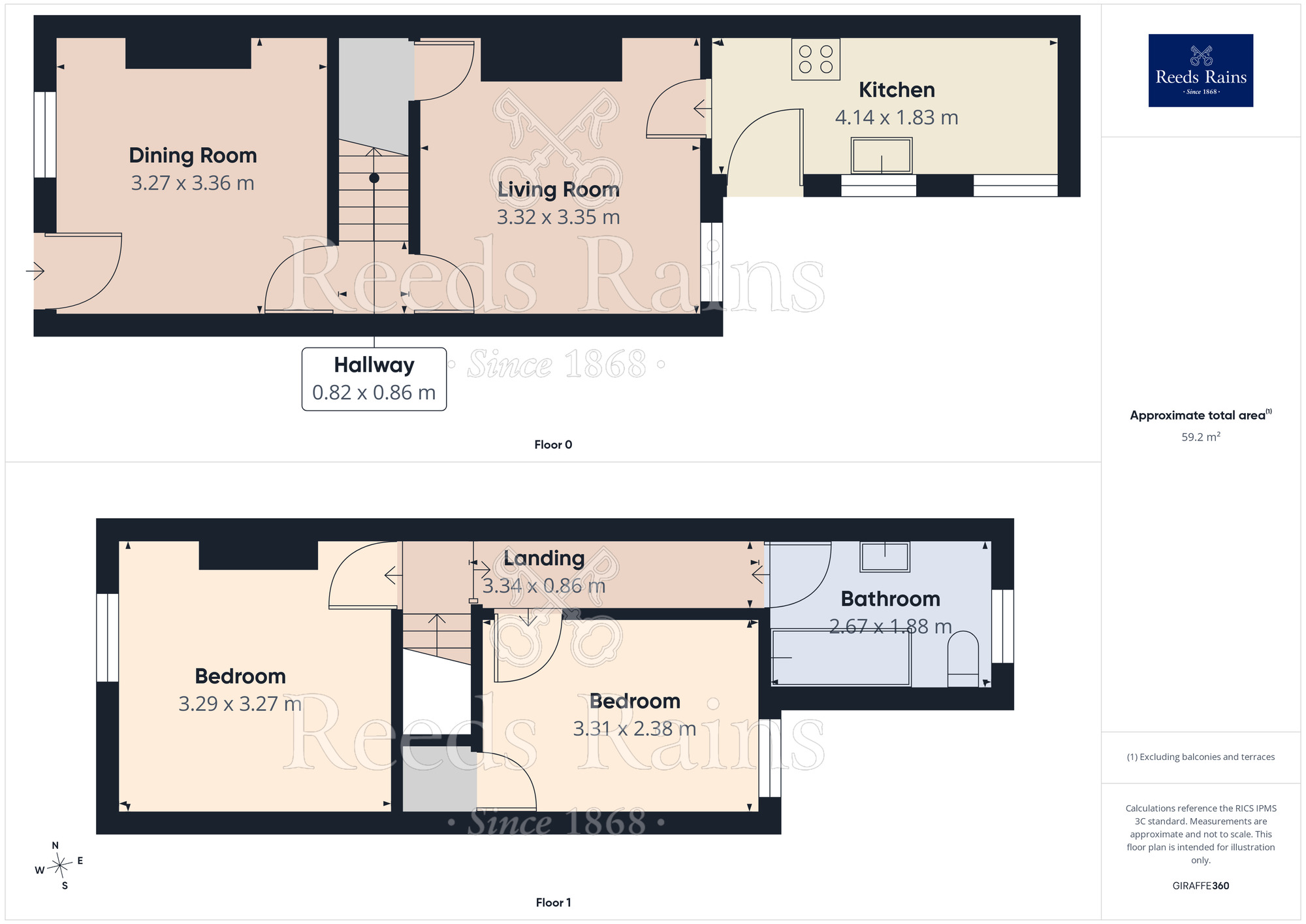 Floorplan of 2 bedroom Mid Terrace House for sale, London Road, Northwich, Cheshire, CW9