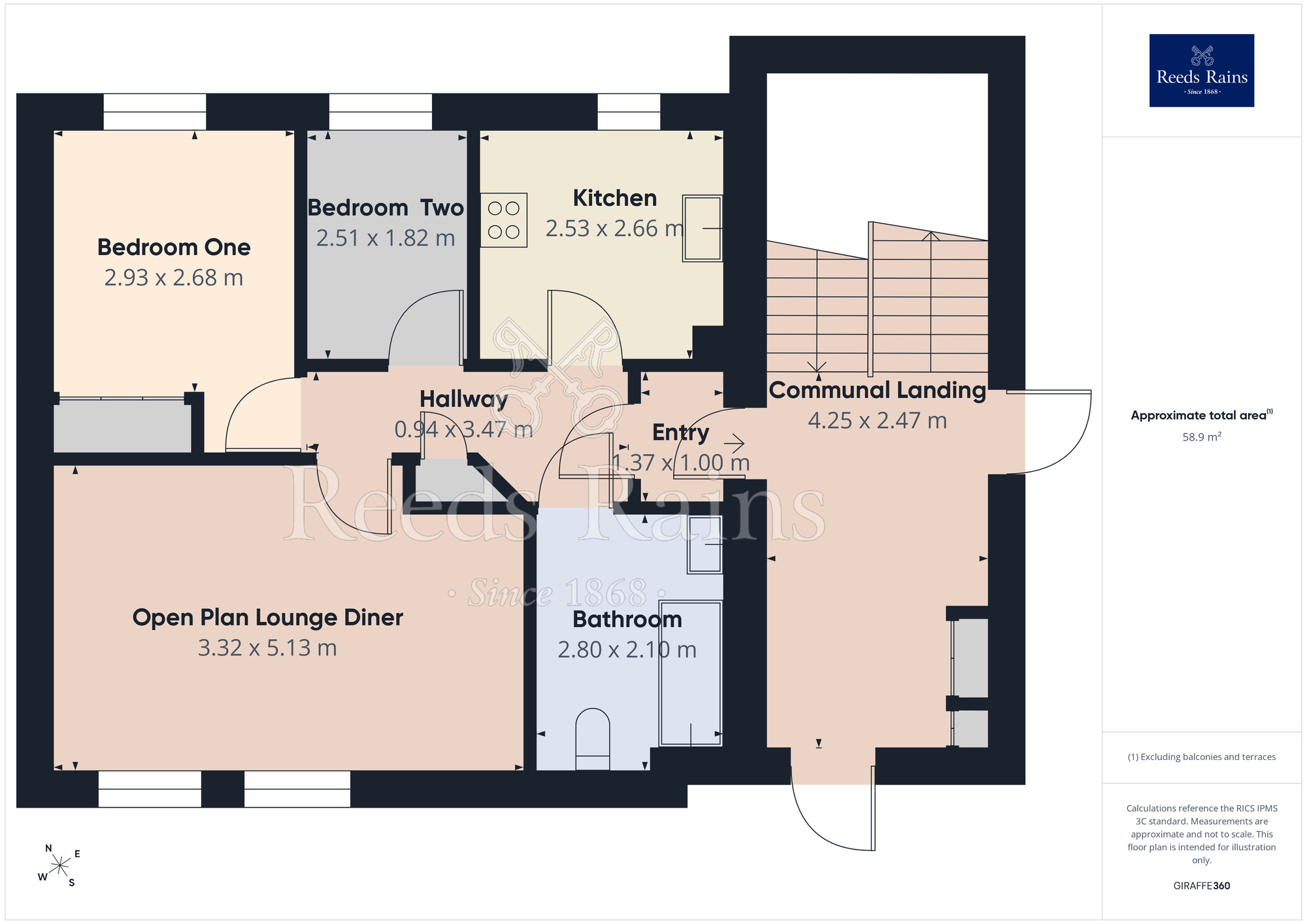 Floorplan of 2 bedroom Flat for sale, Sandbach Drive, Northwich, Cheshire, CW9