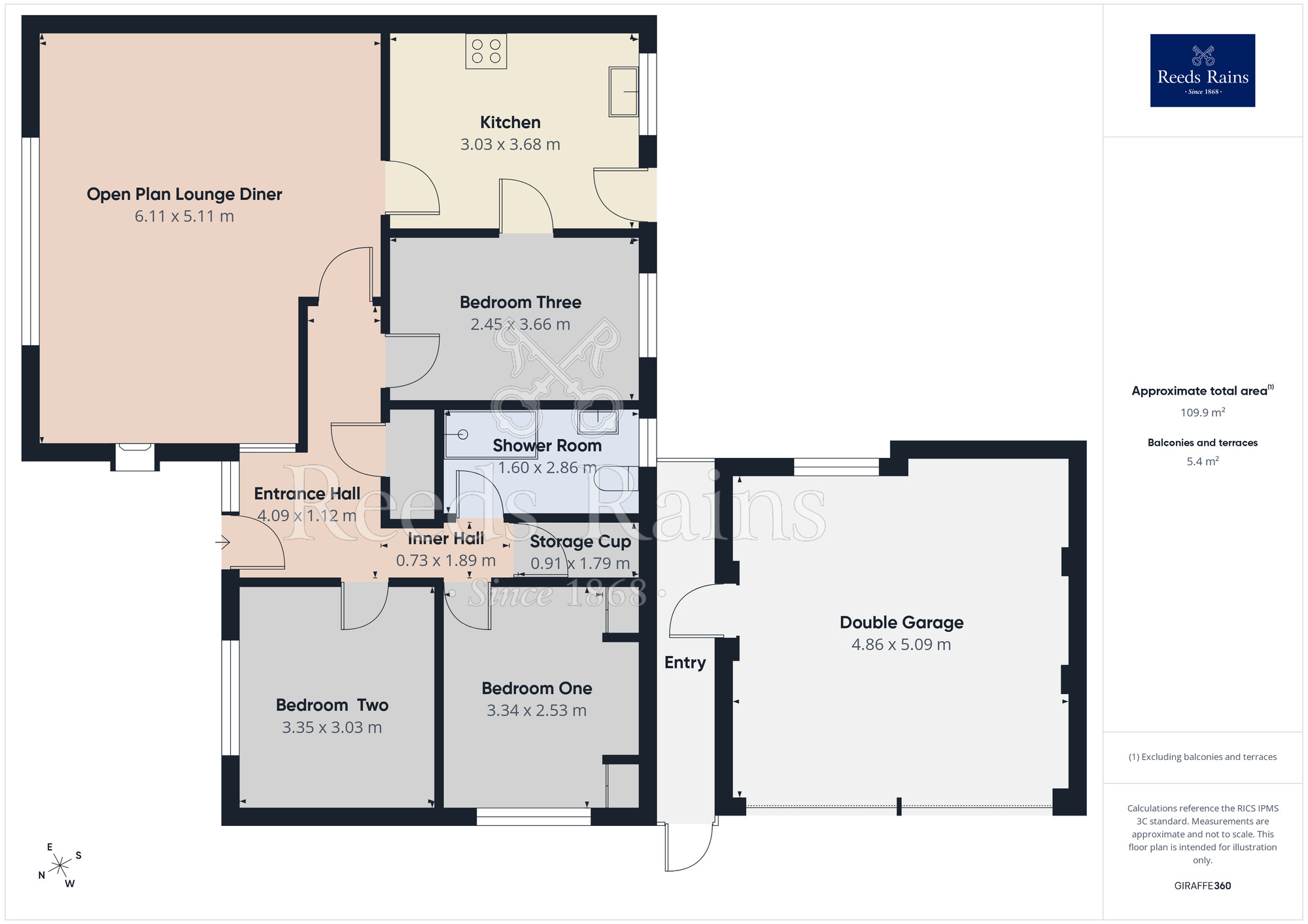 Floorplan of 3 bedroom Detached Bungalow for sale, Forest Close, Cuddington, Cheshire, CW8