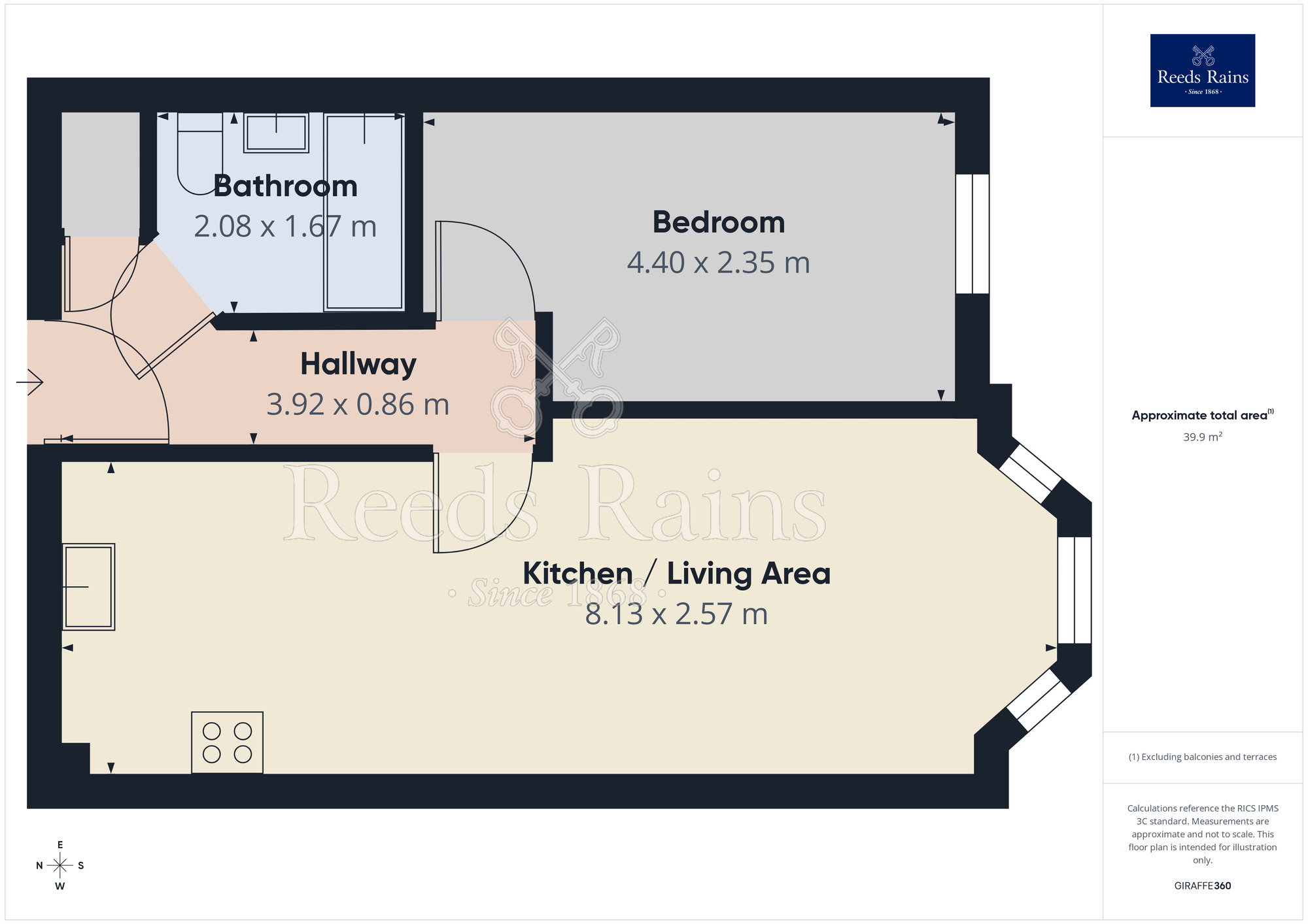 Floorplan of 1 bedroom Flat for sale, Foxendale Close, Northwich, Cheshire, CW8