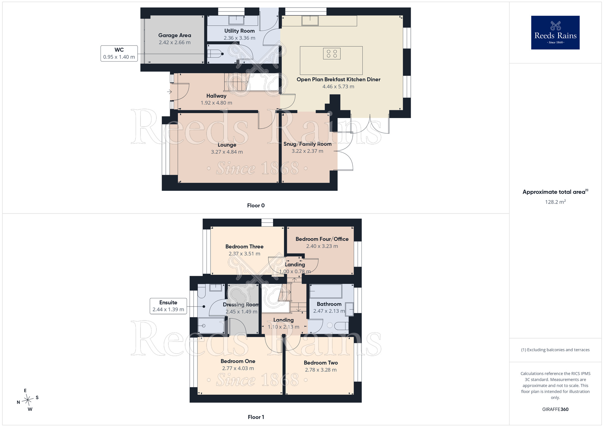 Floorplan of 4 bedroom Detached House for sale, Yew Tree Drive, Barnton, Cheshire, CW8