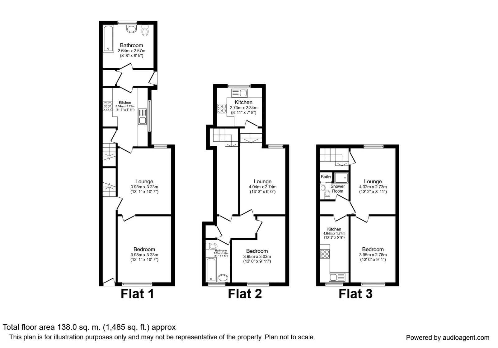 Floorplan of 1 bedroom  Flat to rent, Beech Avenue, New Basford, Nottingham, NG7