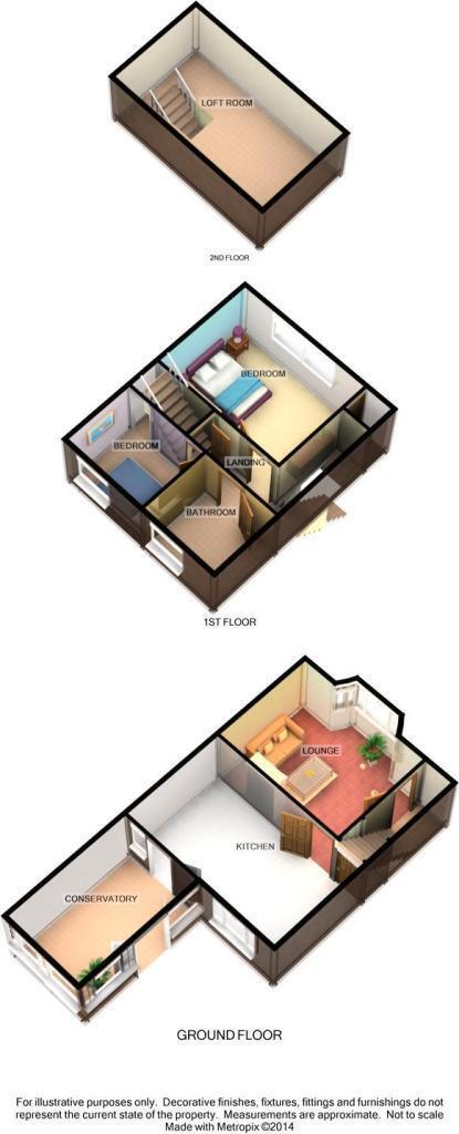 Floorplan of 3 bedroom Mid Terrace House to rent, Beeston Road, Nottingham, NG7