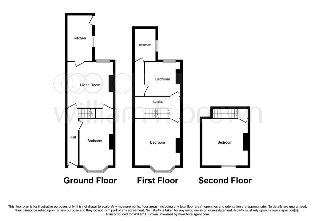 Floorplan of 3 bedroom Mid Terrace House to rent, Marlborough Street, Nottingham, NG7