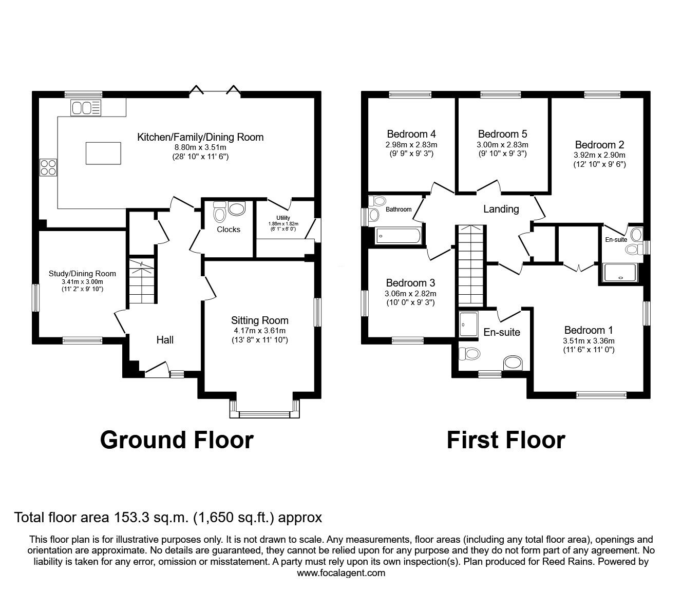 Floorplan of 5 bedroom Detached House to rent, Marella Close, Edwalton, Nottinghamshire, NG12