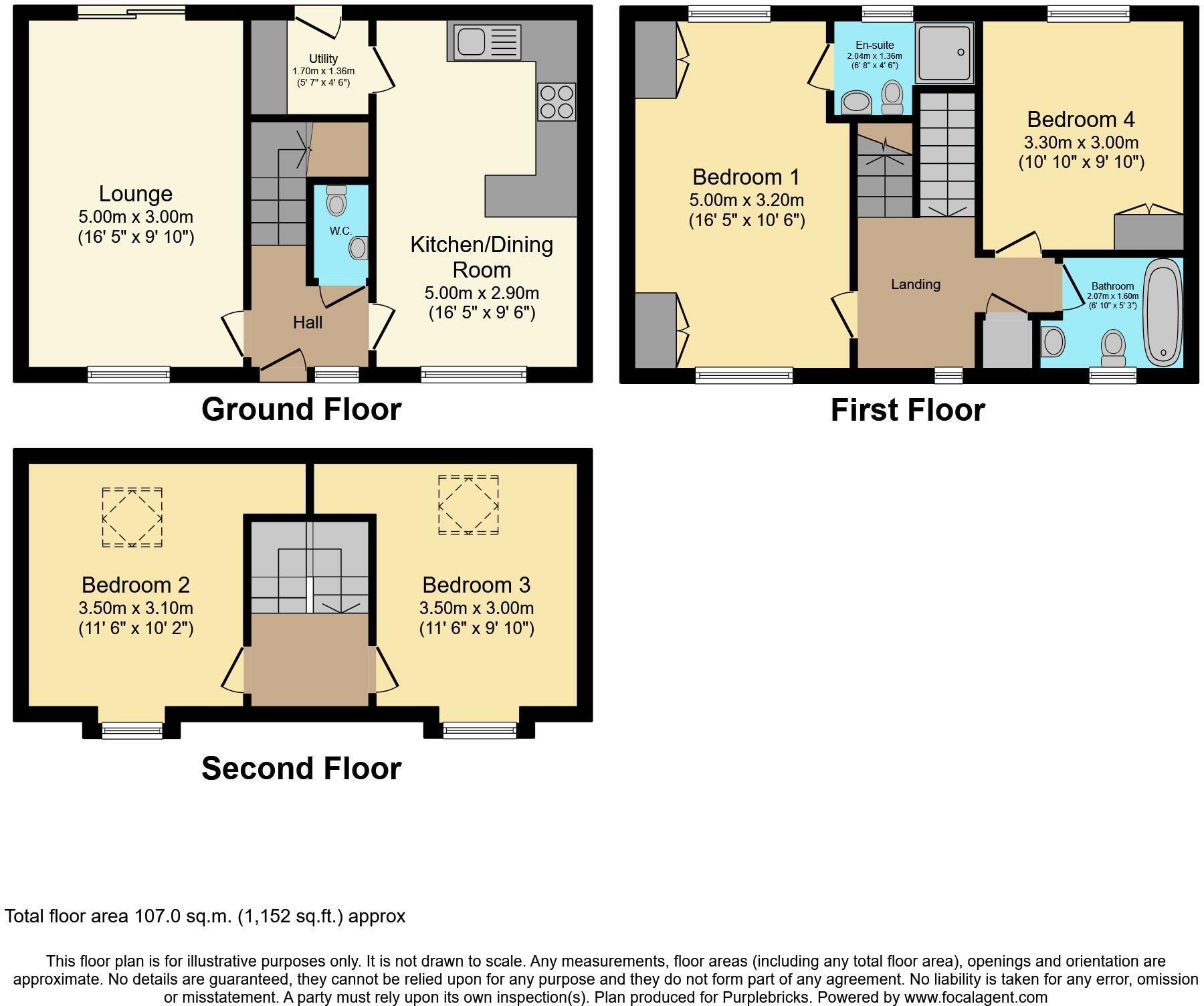 Floorplan of 4 bedroom Detached House for sale, Princes Way, Oldbury, West Midlands, B68