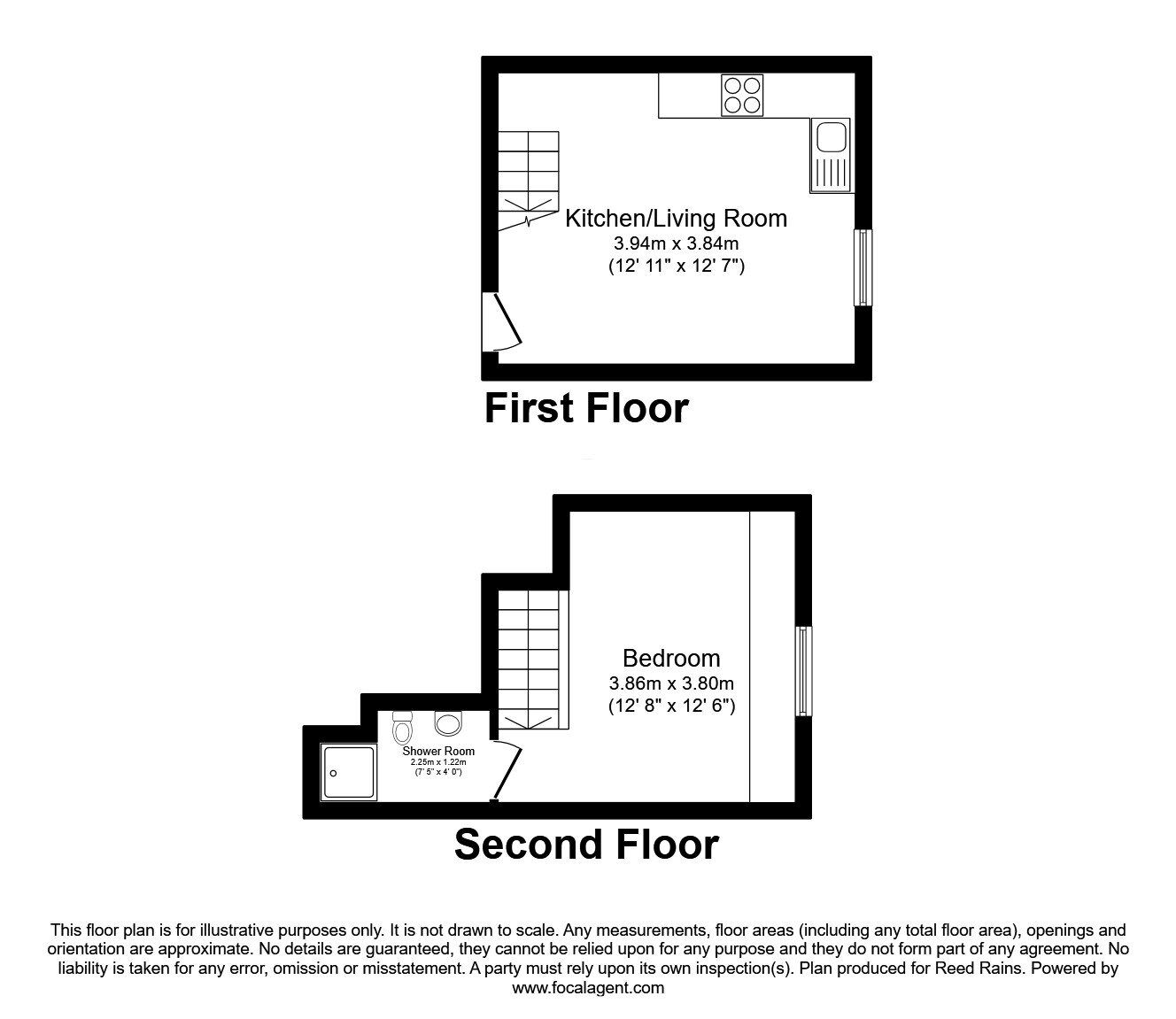 Floorplan of 1 bedroom Flat for sale, Park Row, Nottingham, Nottinghamshire, NG1