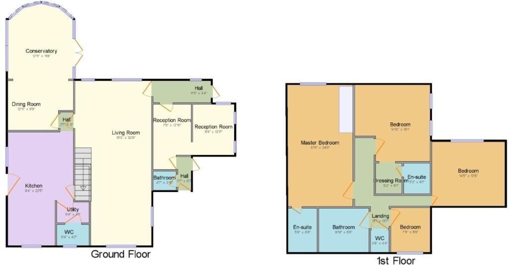 Floorplan of 5 bedroom Detached House for sale, Carlton Vale Close, Carlton, Nottinghamshire, NG4