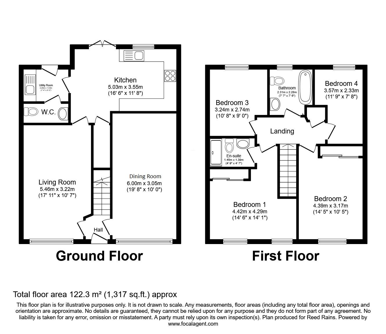 Floorplan of 4 bedroom Detached House for sale, Stanton Close, Ossett, West Yorkshire, WF5