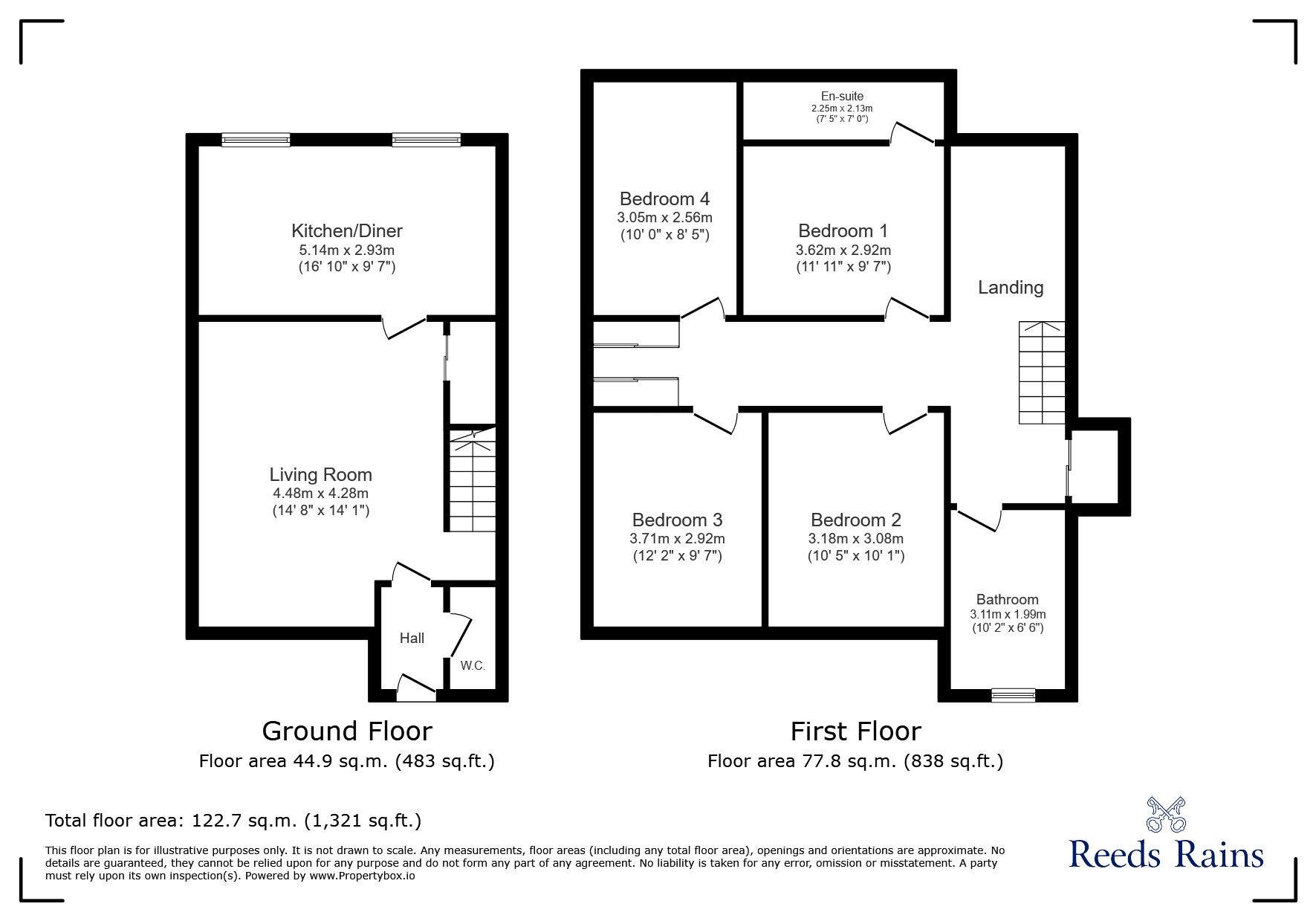Floorplan of 4 bedroom End Terrace House for sale, Edge Arpers Croft, Thornhill, Dewsbury, WF12