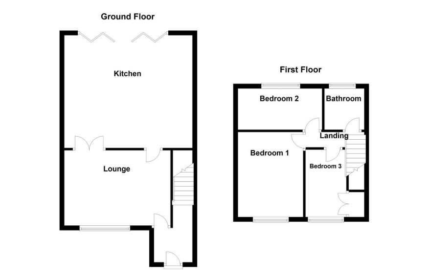 Floorplan of 3 bedroom Semi Detached House for sale, Littlefield Grove, Ossett, West Yorkshire, WF5