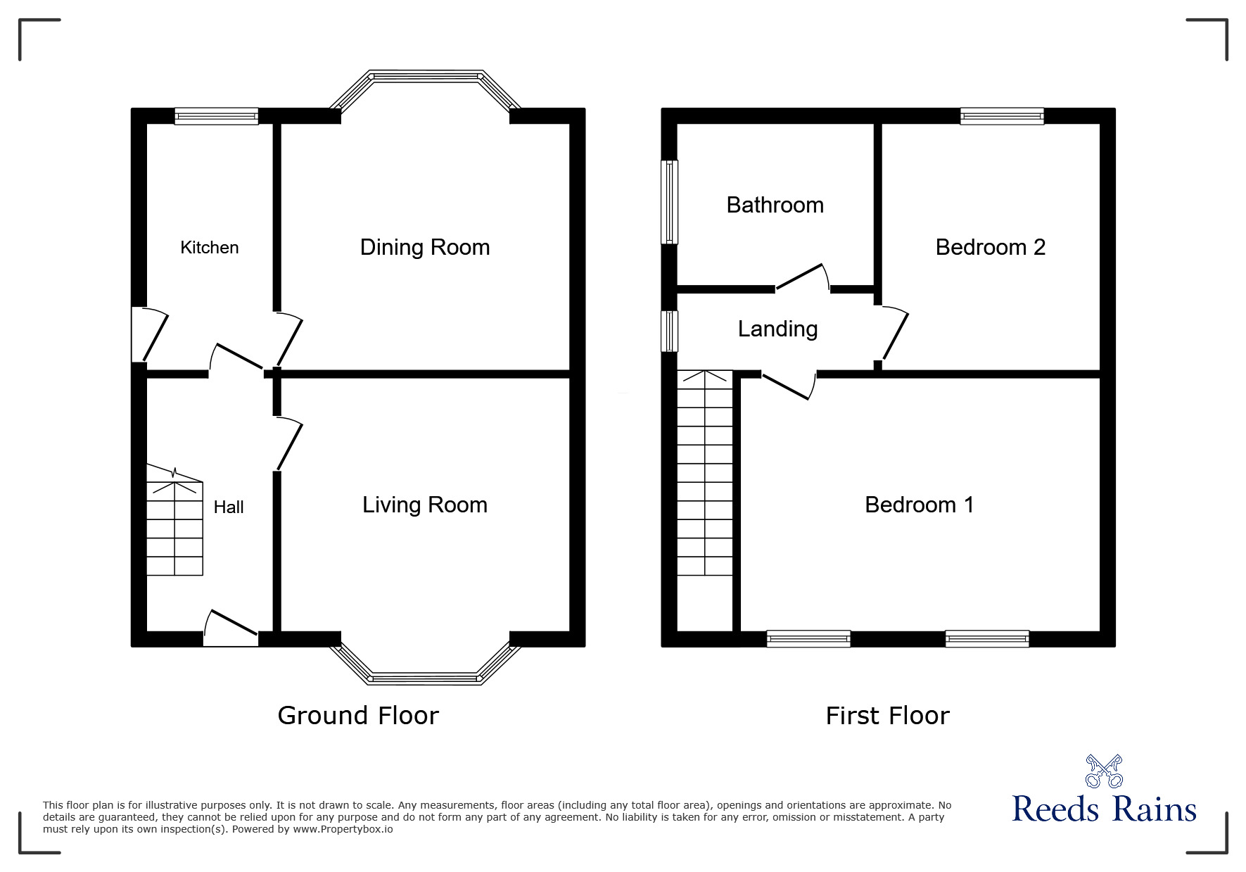 Floorplan of 2 bedroom Semi Detached House for sale, Chickenley Lane, Dewsbury, West Yorkshire, WF12