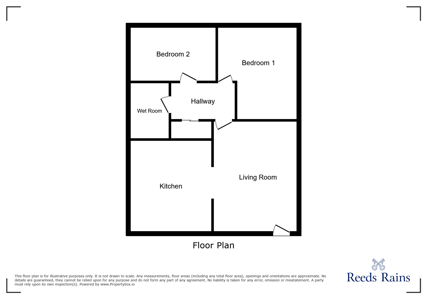 Floorplan of 2 bedroom Semi Detached Bungalow for sale, Athold Drive, Ossett, West Yorkshire, WF5
